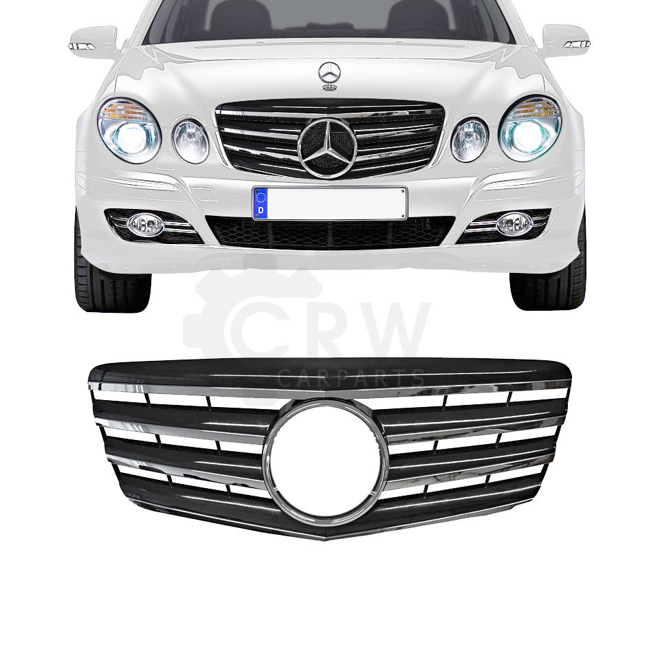 Kühlergrill Frontgrill für Mercedes E-Kl. W211 Bj. 06-09 ohne Emblem