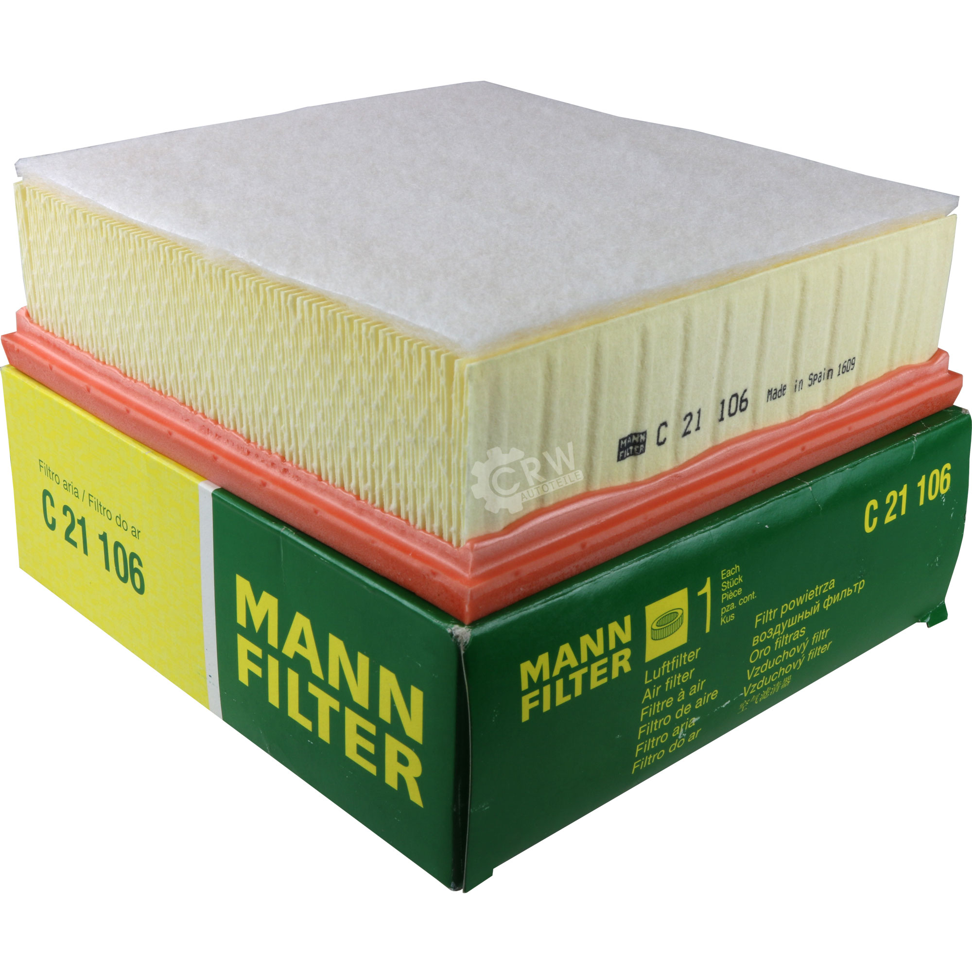 MANN-FILTER Luftfilter für Fiat Doblo Großraumlimousine 263_ 1.6 D Multijet 2.0