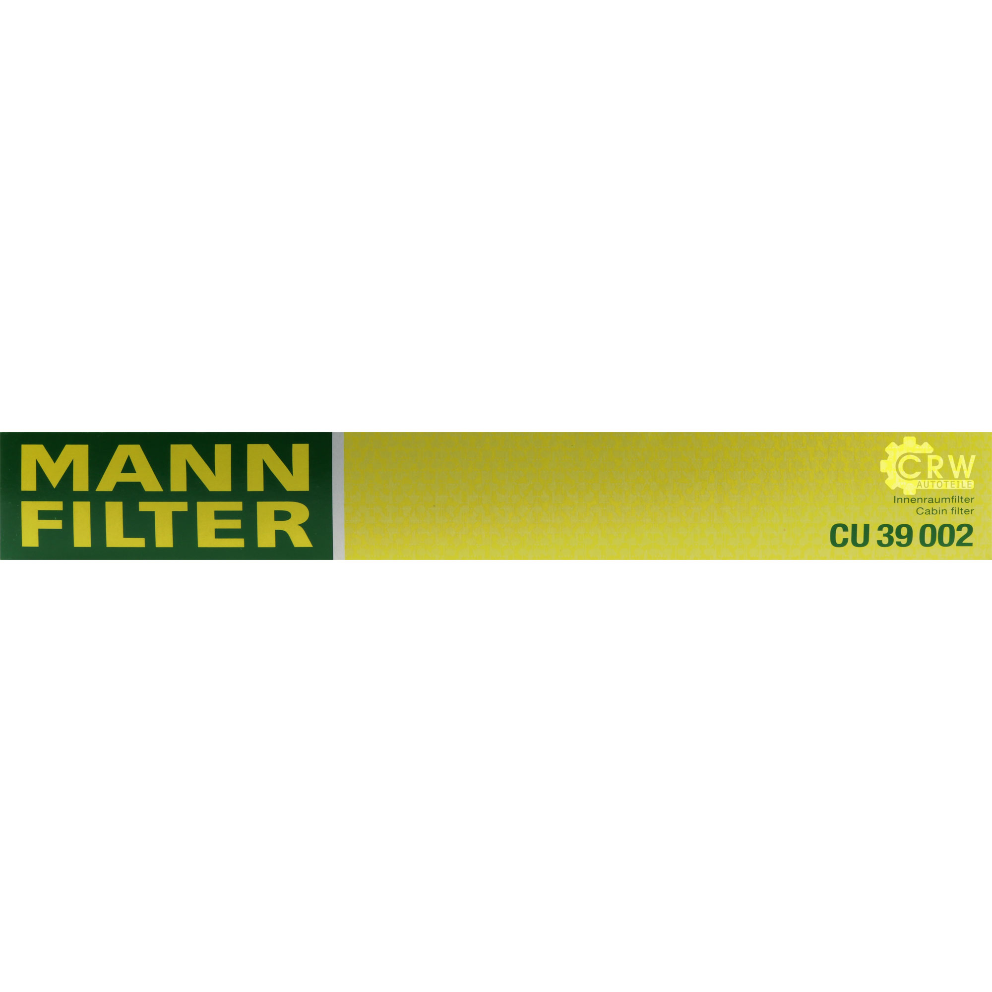 MANN-FILTER Filter Innenraumluft Pollenfilter Innenraumfilter CU 39 002