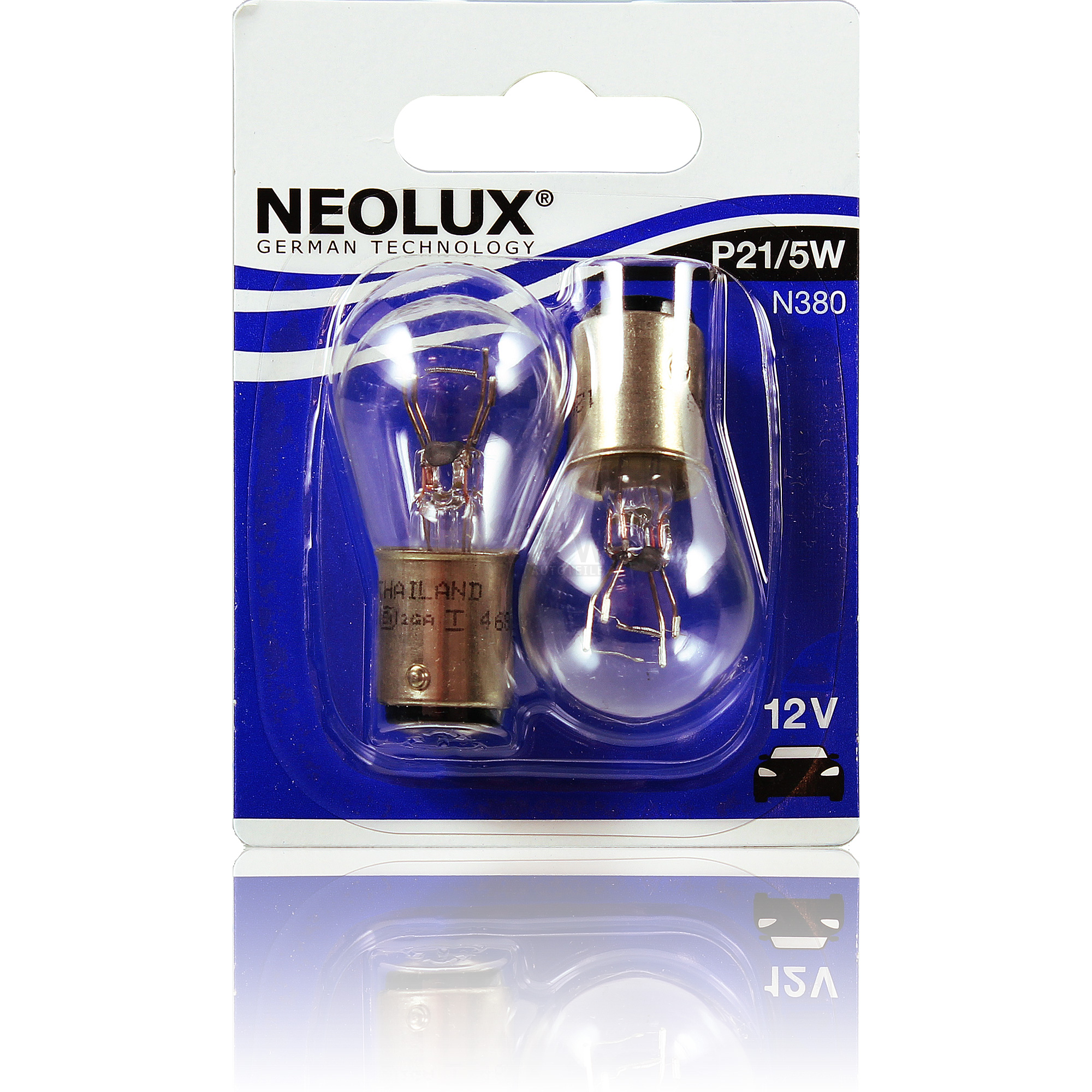 NEOLUX Set 2x P21/5W Standard 21/5W BAY15d 12V Blister Lampe Birne