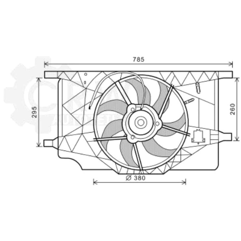 Lüfter Motorkühlung Kühlerlüfter Lüftermotor für Renault Laguna II Espace IV 