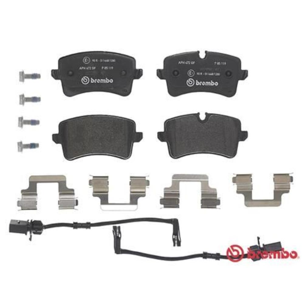 Brembo Satz Bremsen Bremsscheiben Voll hinten + Bremsbeläge für Audi A6 Allroad