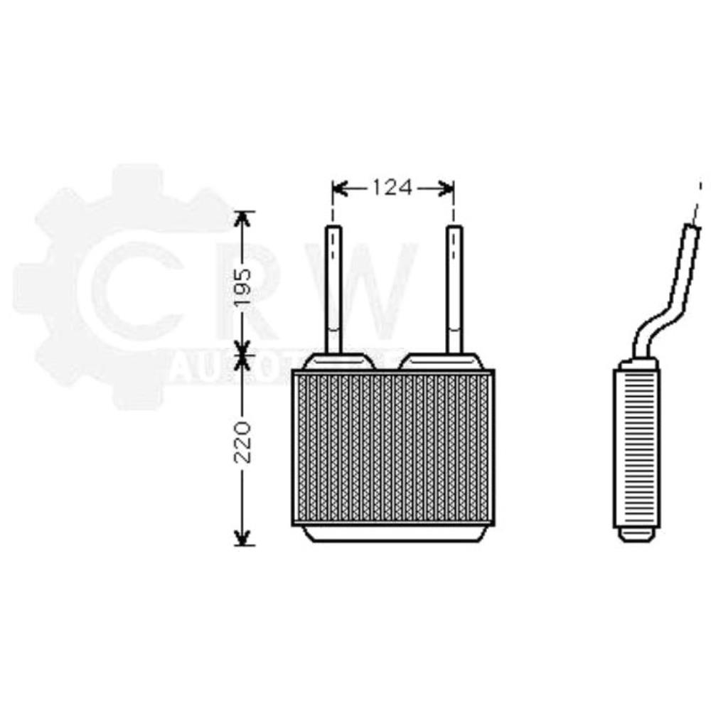 Wärmetauscher Innenraumheizung für Opel Astra F CC 53_ 54_ 58_ 59_ 1.6i