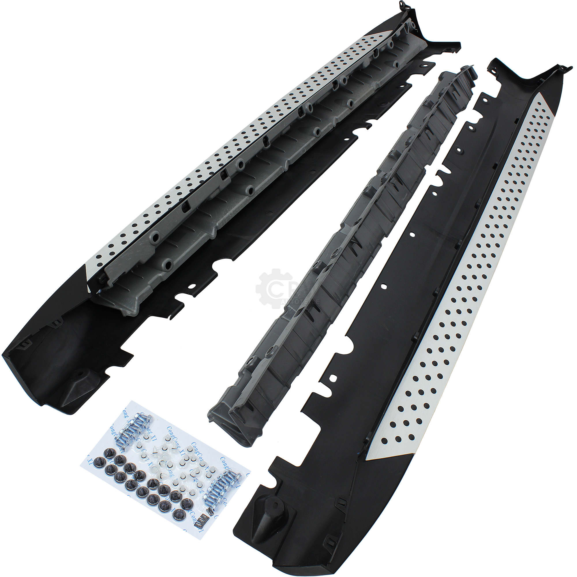 Set Trittbretter Schweller Aluminium inkl. Anbaumaterial für BMW X5 E70 Bj. 07-13 