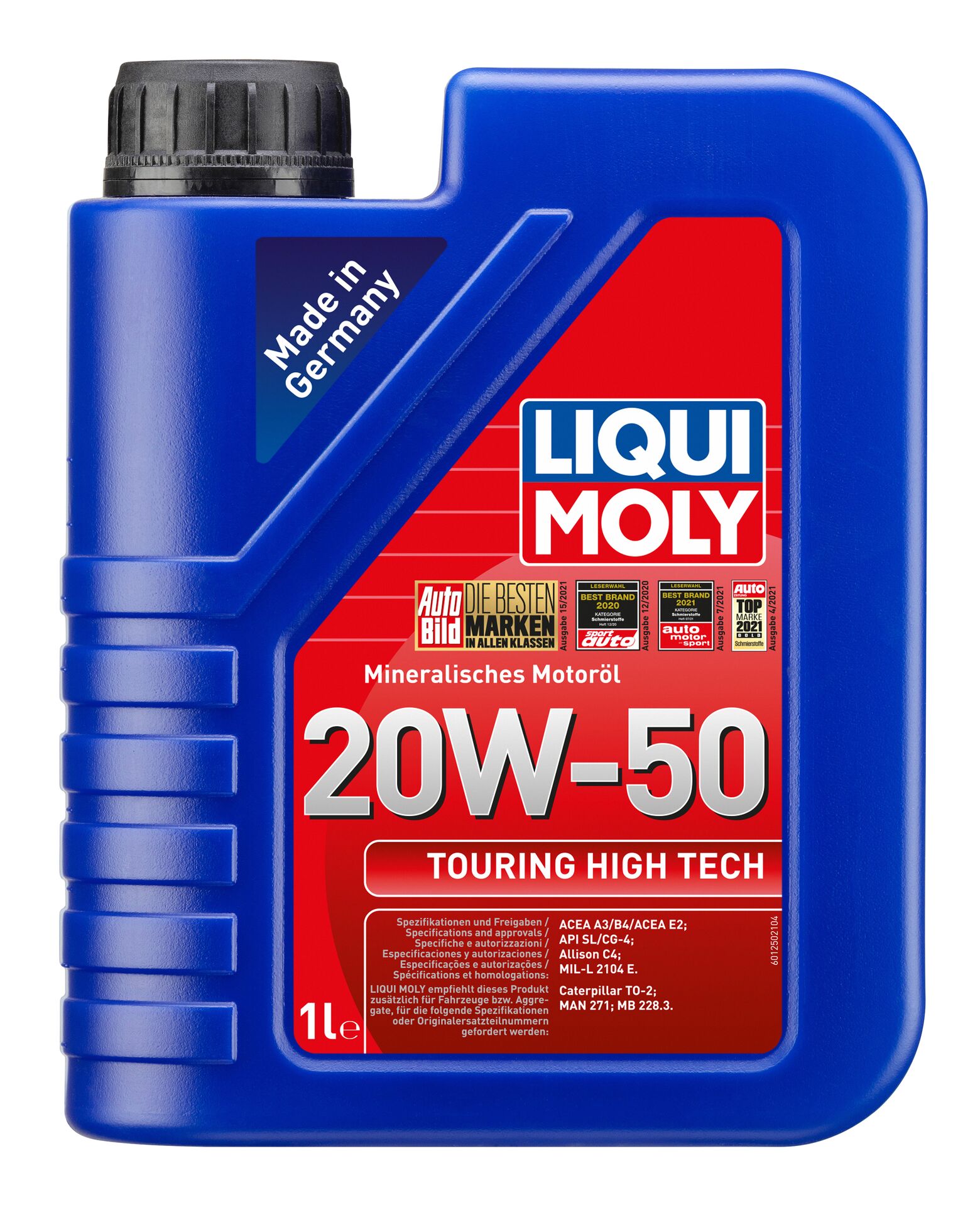 Liqui Moly Touring High Tech 20W-50 Mineralisches Motoröl Motorenöl 1L