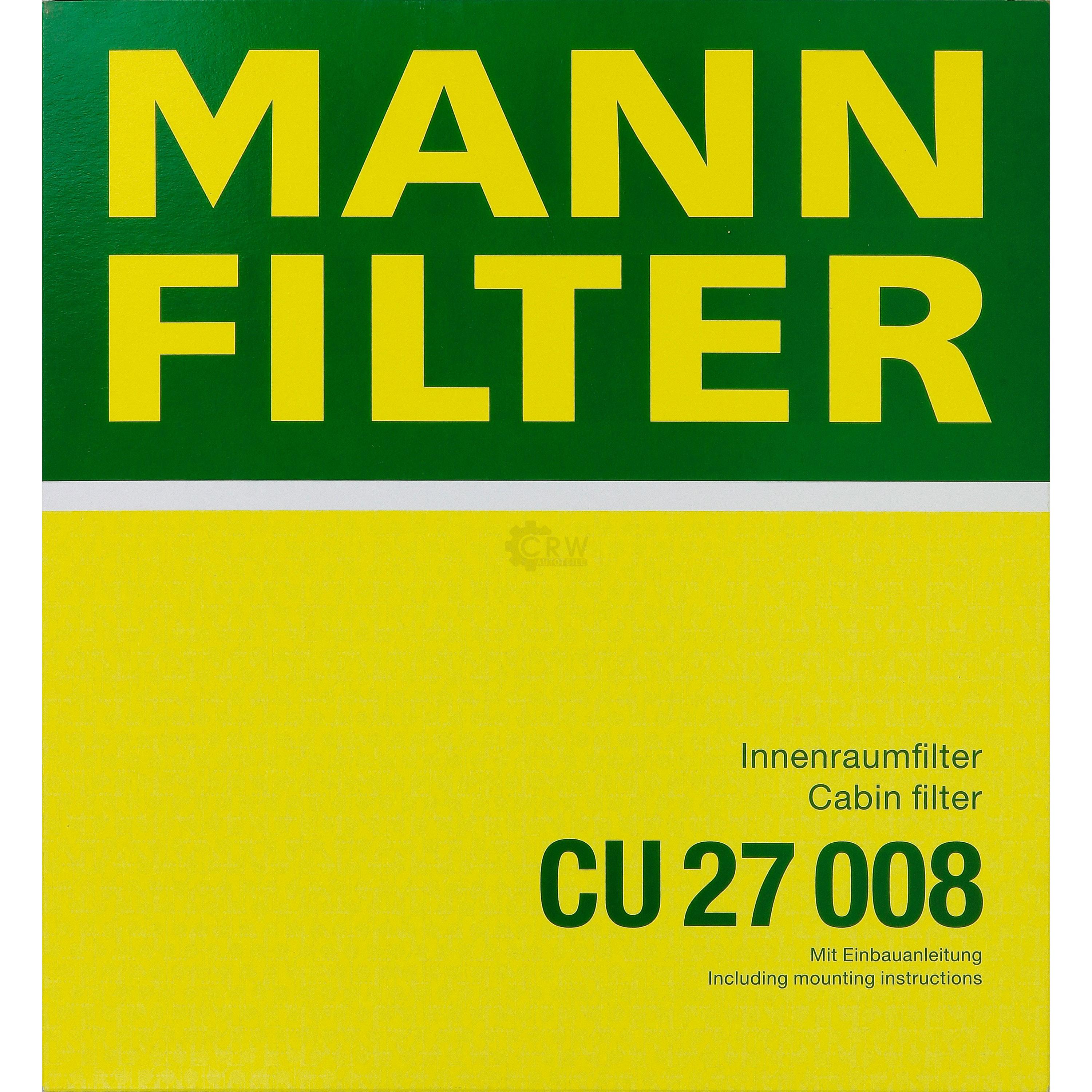 MANN-FILTER Innenraumfilter Pollenfilter CU 27 008