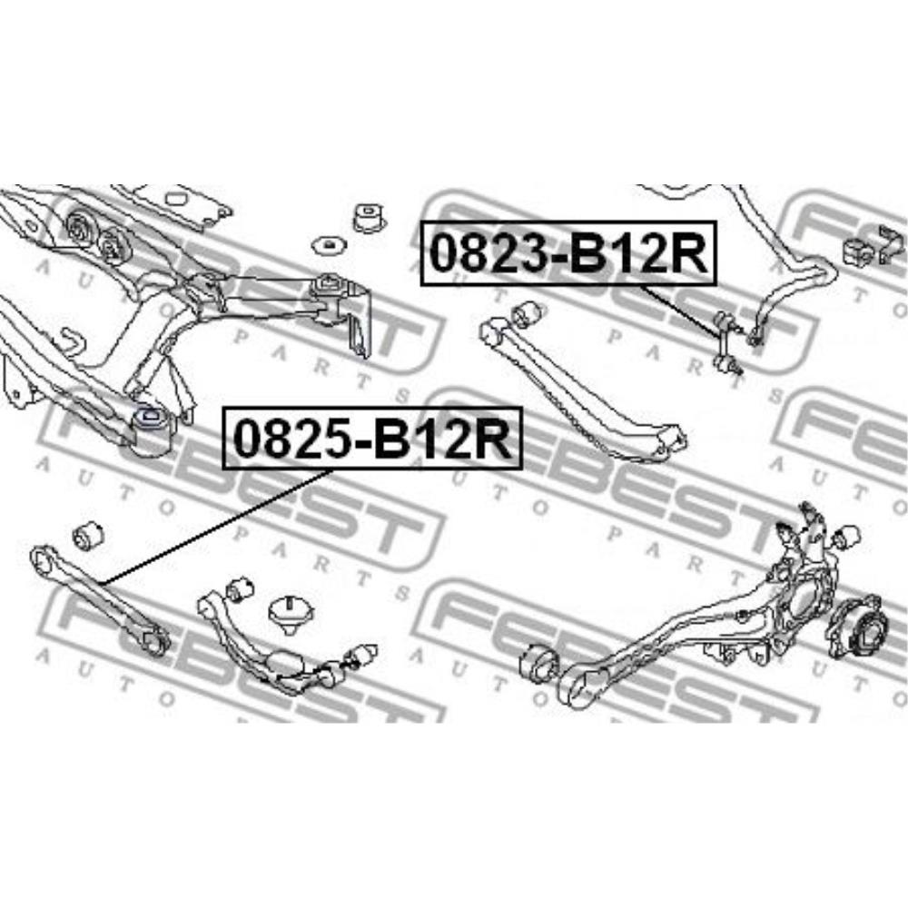 Lenker Radaufhängung 0825-B12R quer (schräg) für Subaru Legacy IV BL BP Station Wagon B13_