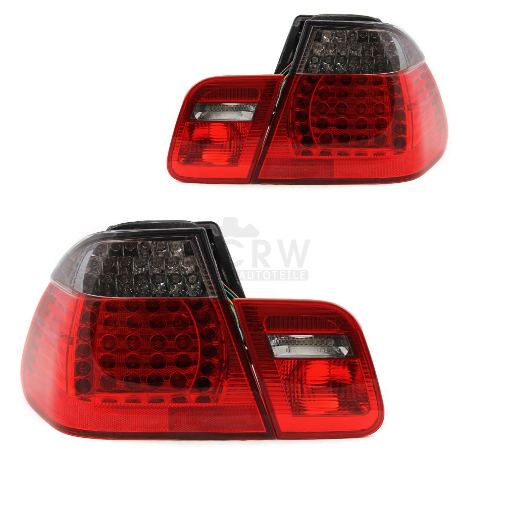 Rückleuchten Set (links & rechts) LED für BMW E46 98-01 Klarglas rot-schwarz C6W