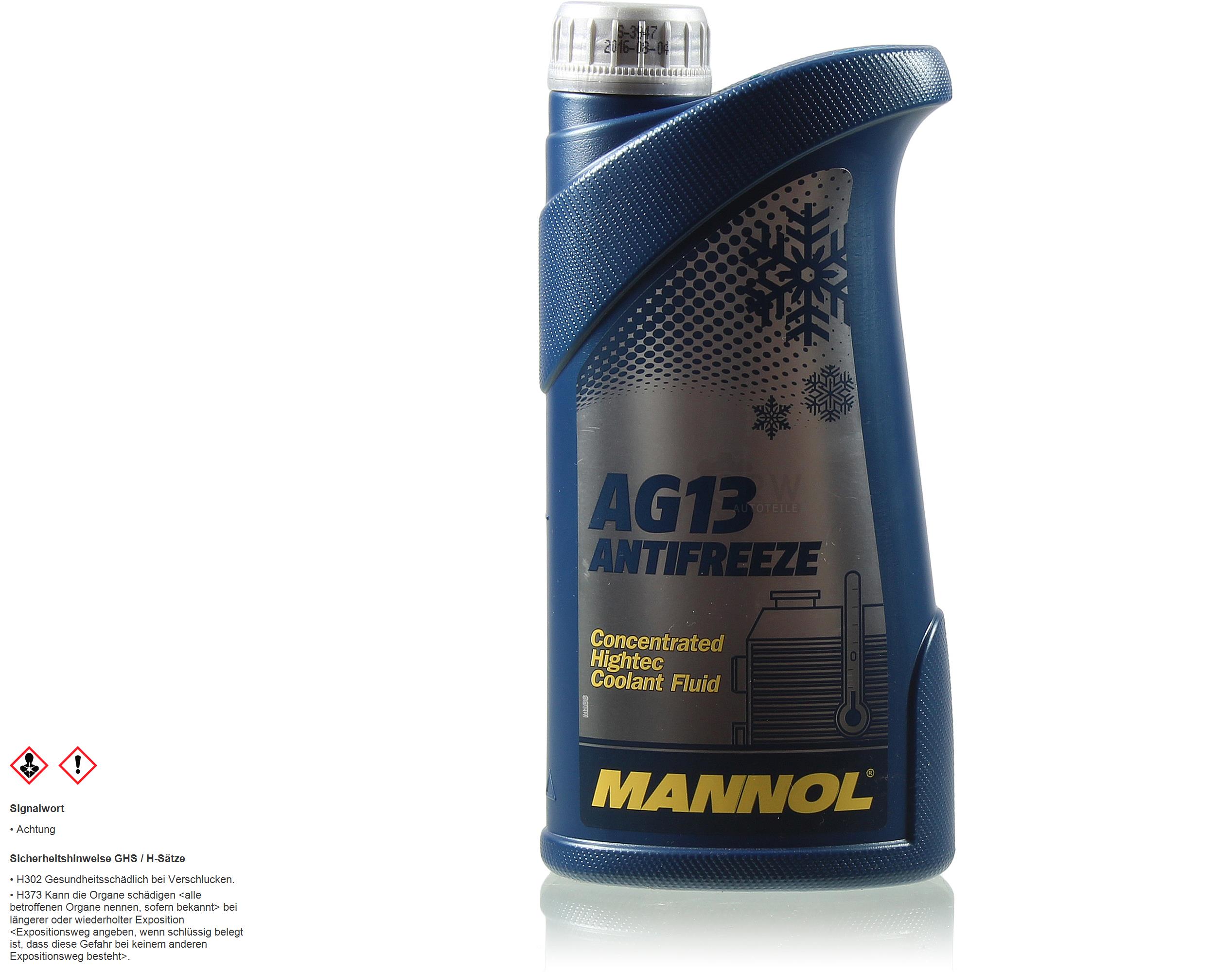 Kühlflussigkeit MANNOL Antifreeze AG13 1x1 Liter Special Frostschutz grün
