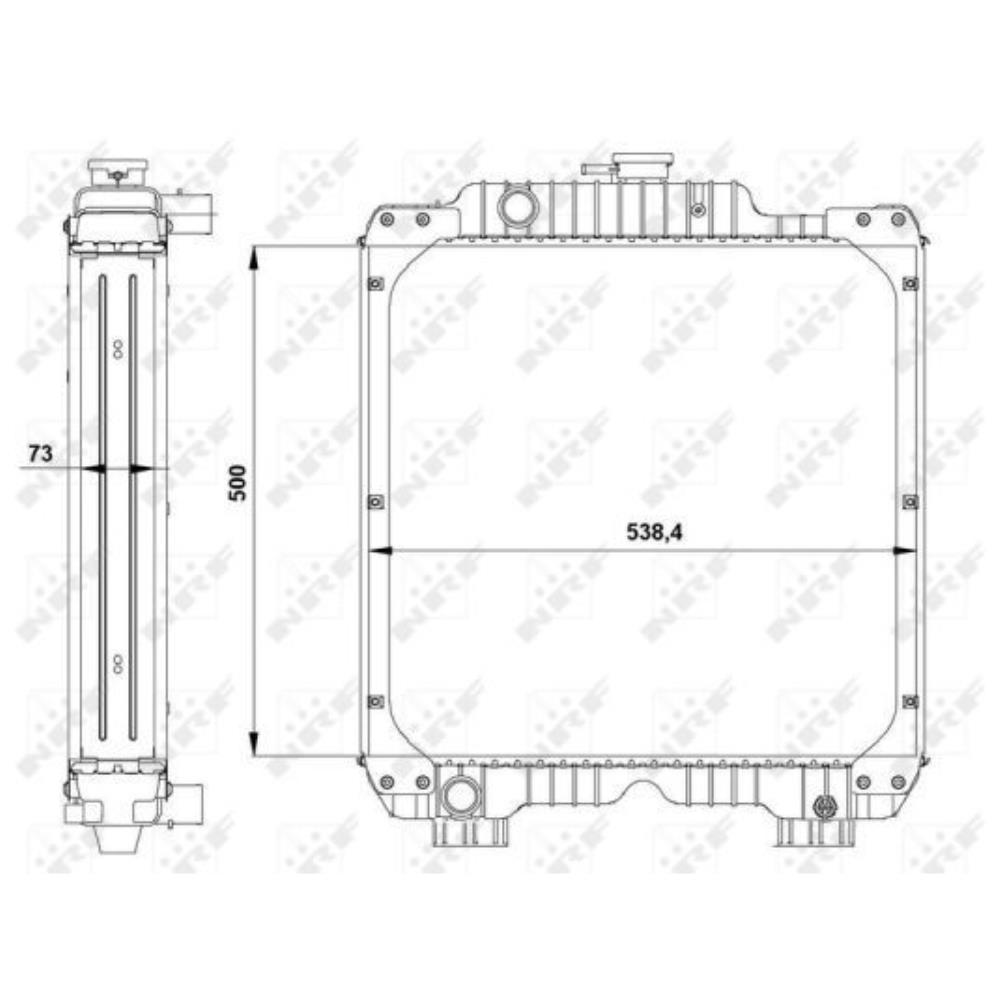 Kühler Motorkühlung NRF 54091 Kühlrippen gelötet Aluminium Kunststoff