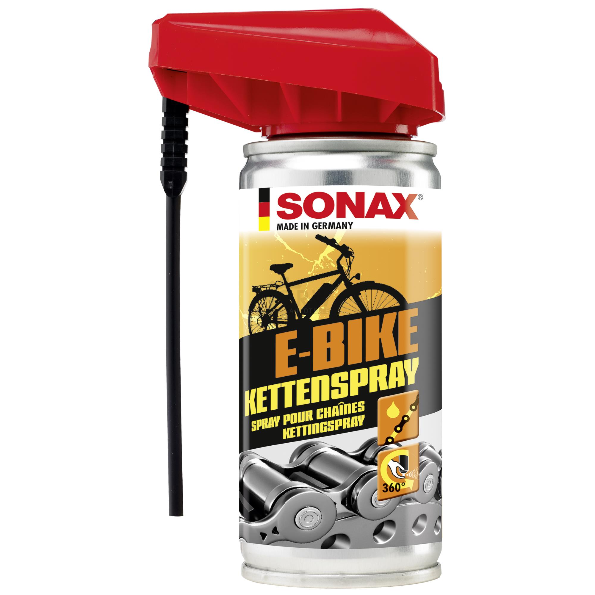 SONAX E-BIKE KettenSpray m. EasySpray Fahrrad Kettenfett Kettenöl 100 ml