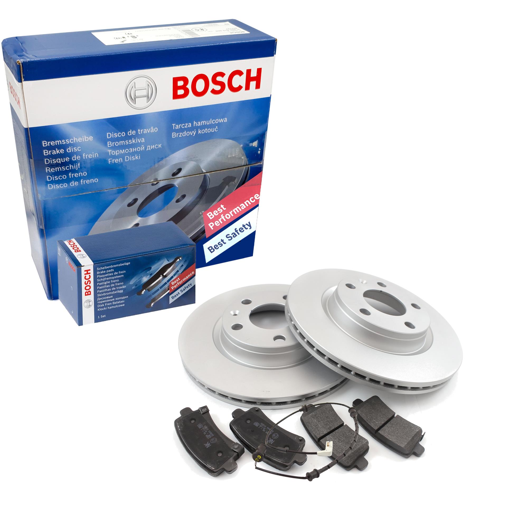 BOSCH Satz Bremsbeläge + Bremsscheiben belüftet vorne für Mercedes Vito/Mixto