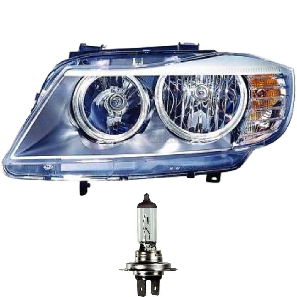 Scheinwerfer links für BMW 3er E90/E91 Bj. 08->> H7+H7 inkl. OSRAM Lampen MQC