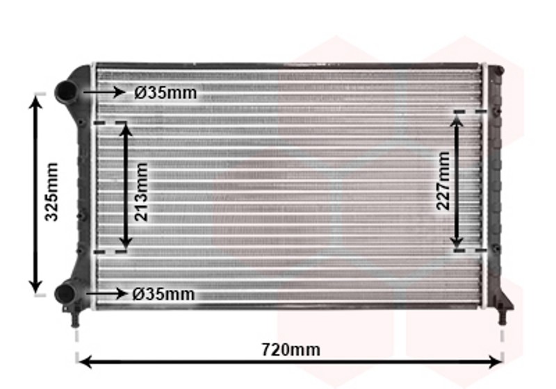 VAN WEZEL Wasserkühler mechanisch gefügt für Fiat Doblo Cargo 223 1.6 Natural