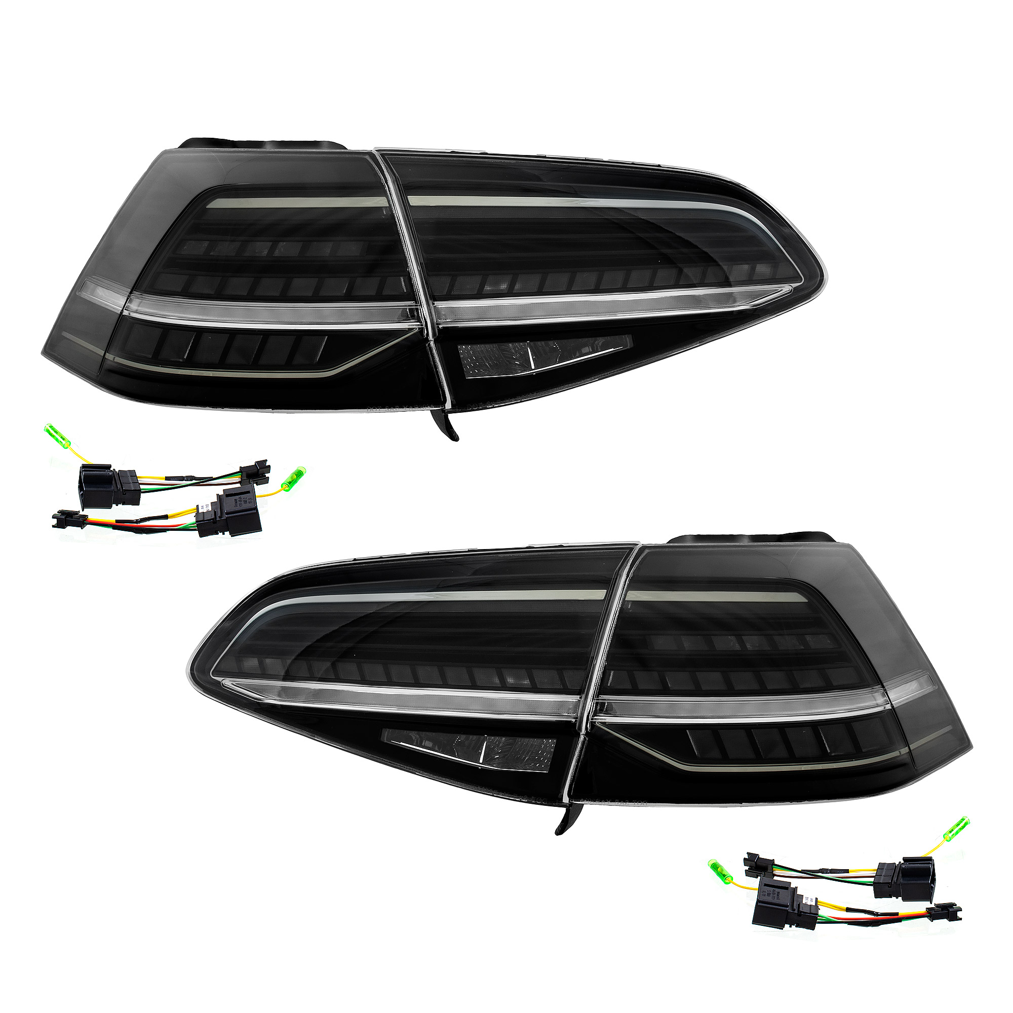 VOLL LED Rückleuchten Set für VW Golf 7 5G1 Bj.12-20 Klarglas smoke schwarz