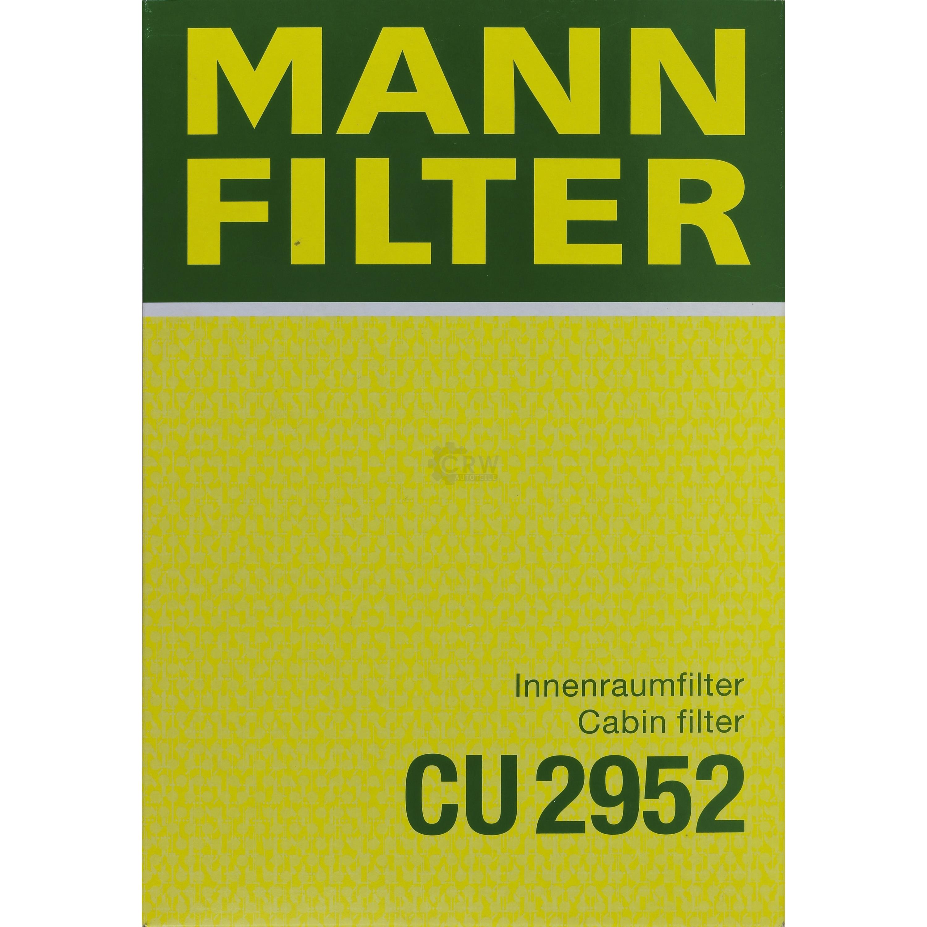 MANN Filter Innenraumluft Pollenfilter Innenraumfilter CU 2952 für Iveco