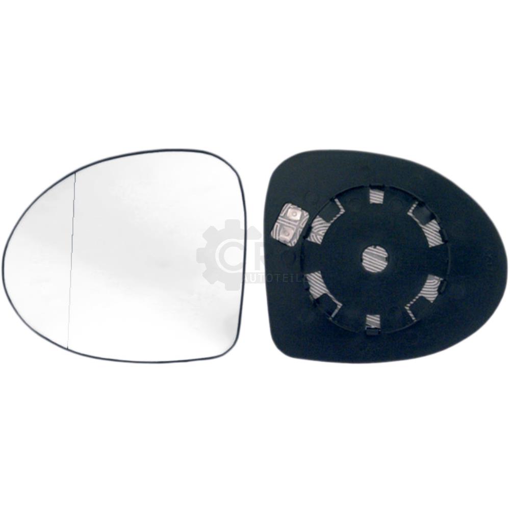 Spiegelglas + Haltefuss rechts für Renault SYMBOL konvex beheizbar Außenspiegel