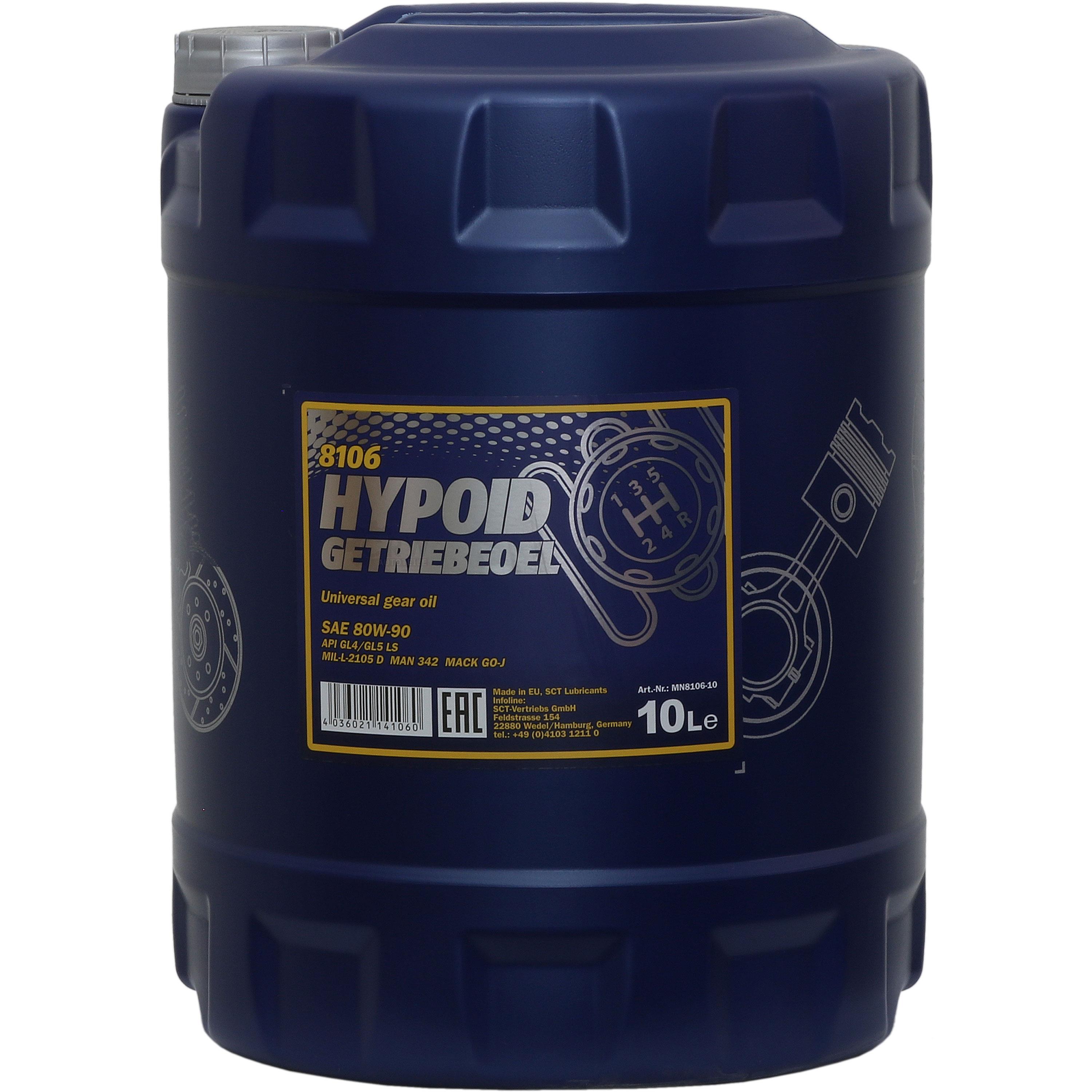 10 Liter  MANNOL Getriebeöl Hypoid Getriebeoel 80W-90 API GL4/GL 5