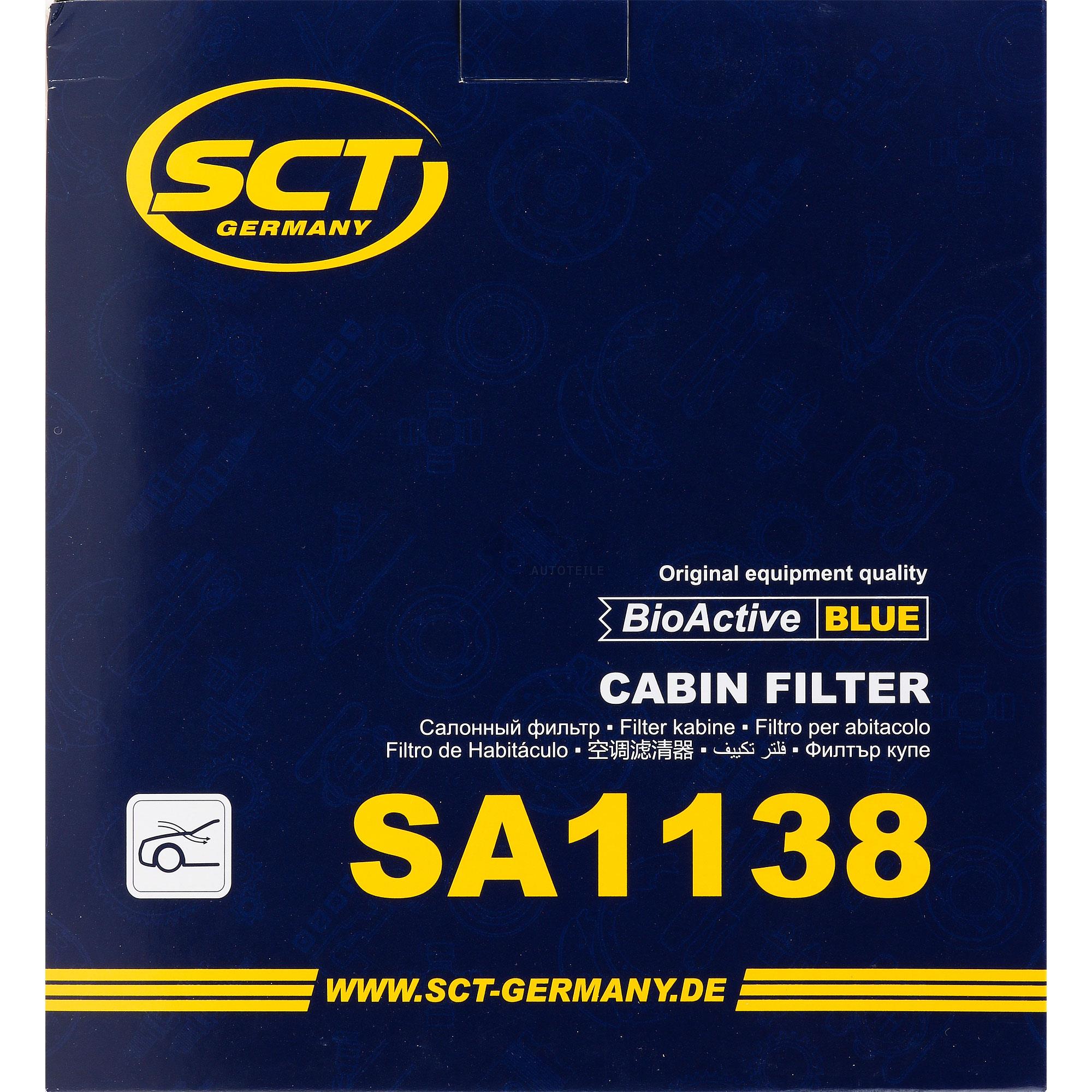 SCT Innenraumfilter Pollenfilter Innenraumluft Filter SA 1138