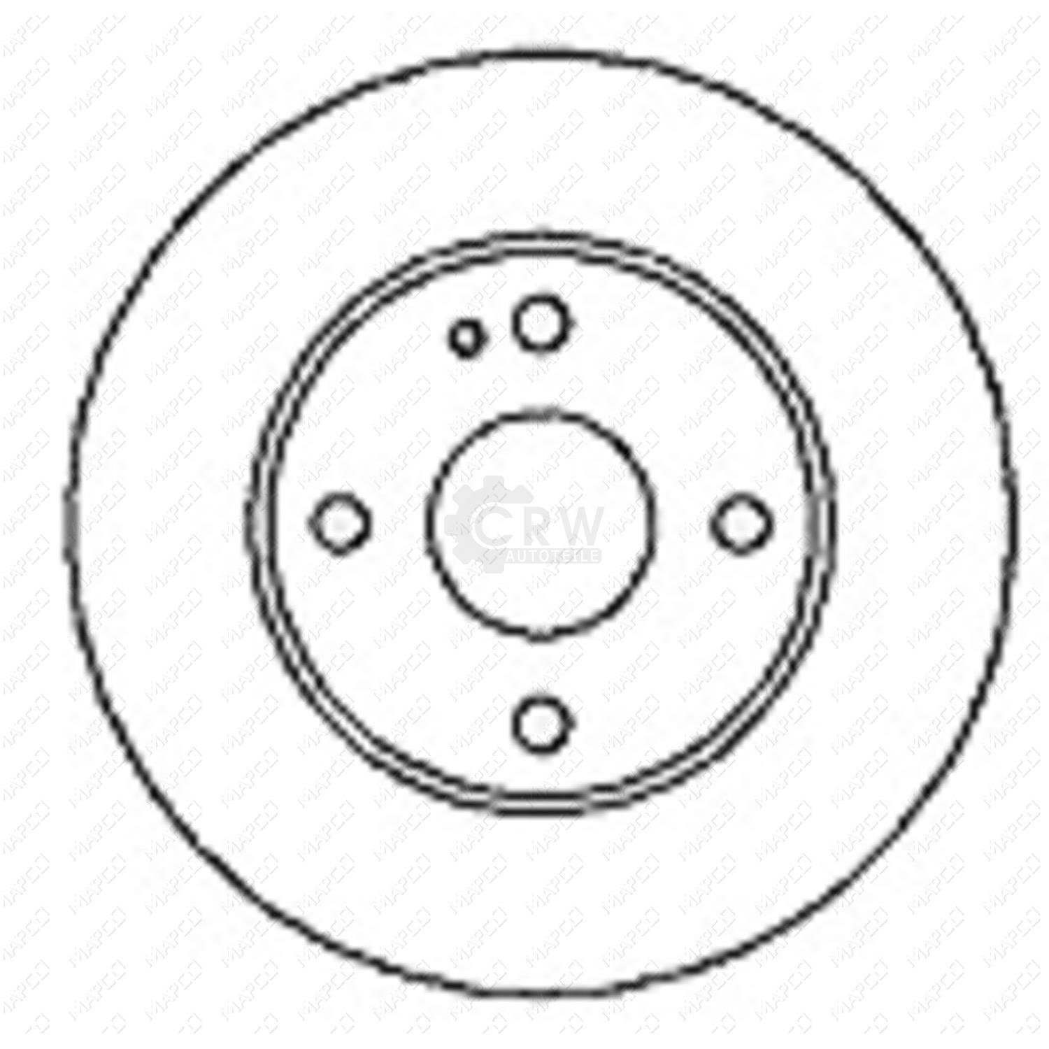 MAPCO Bremsscheibe hinten Ø231 mm Voll für Mazda MX-5 I NA 323 F IV BG