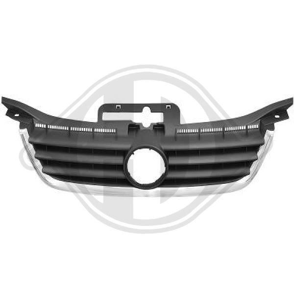 Kühlergrill Frontgrill Grill schwarz mit Chromleiste für VW Touran 1T Bj. 03-06