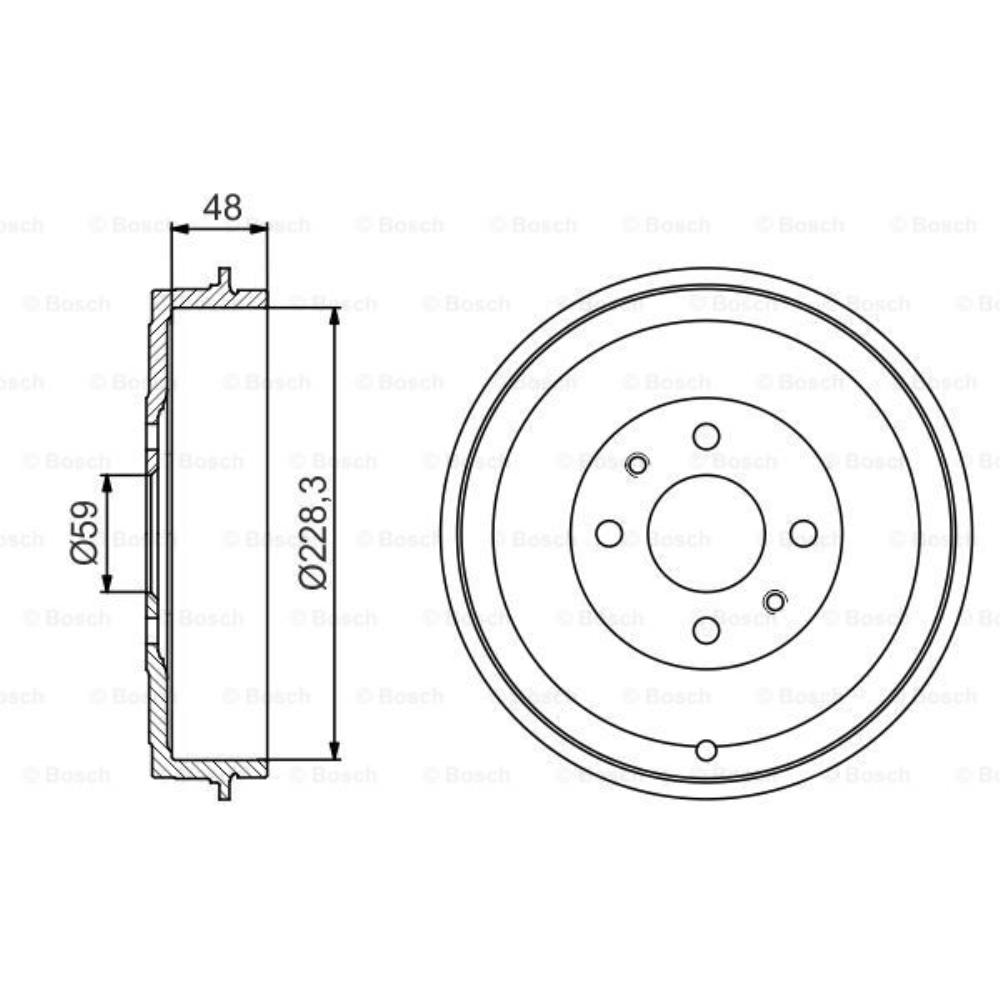 BOSCH Bremstrommel 0 986 477 212