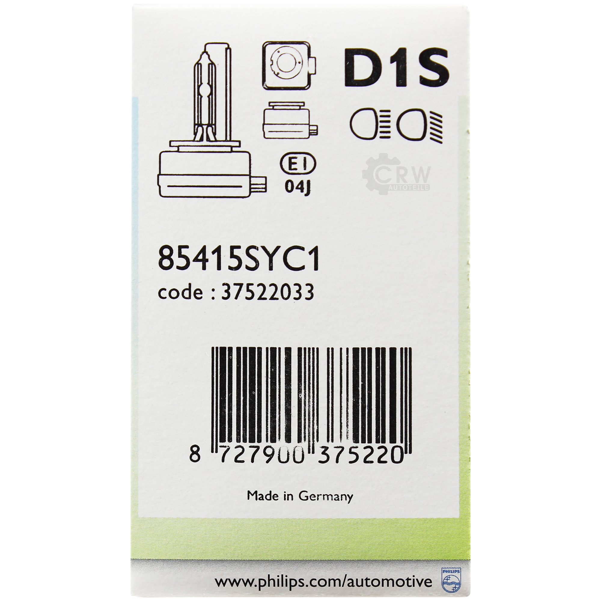 Philips D1S 35W LongerLife 4300K Xenon 1 Stück Brenner Xenonlampe Scheinwerfer