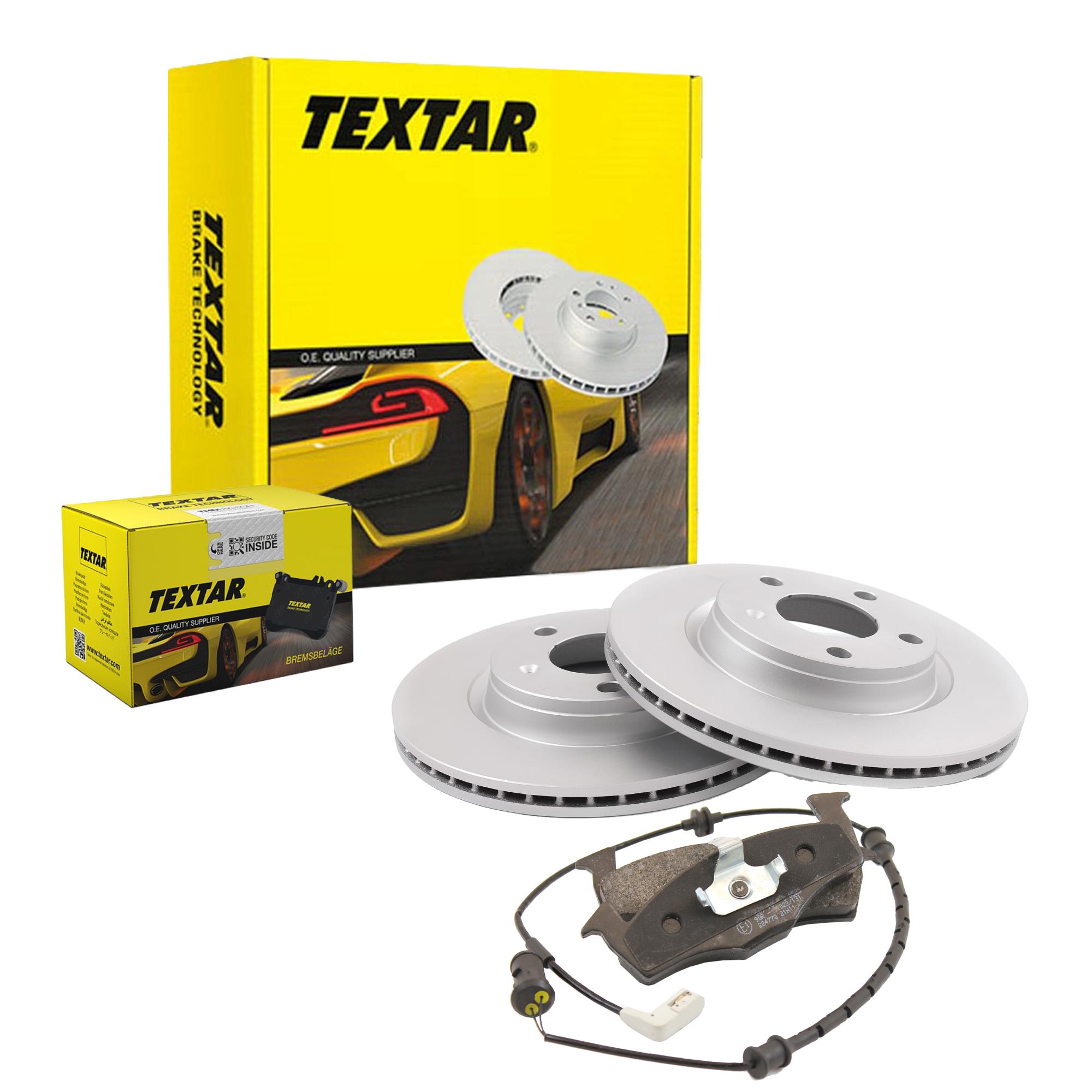 TEXTAR Satz Bremsen Bremsbeläge + Bremsscheiben belüftet vorne für Ford FORD