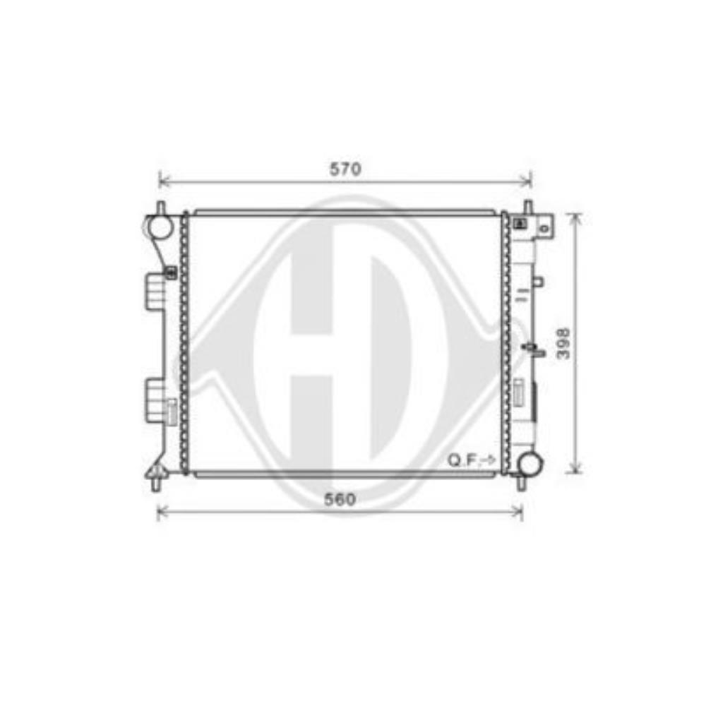 Kühler Wasserkühler Motorkühler 480x395x26 für Hyundai i30 GD 1.6 CRDi 1.4 KIA
