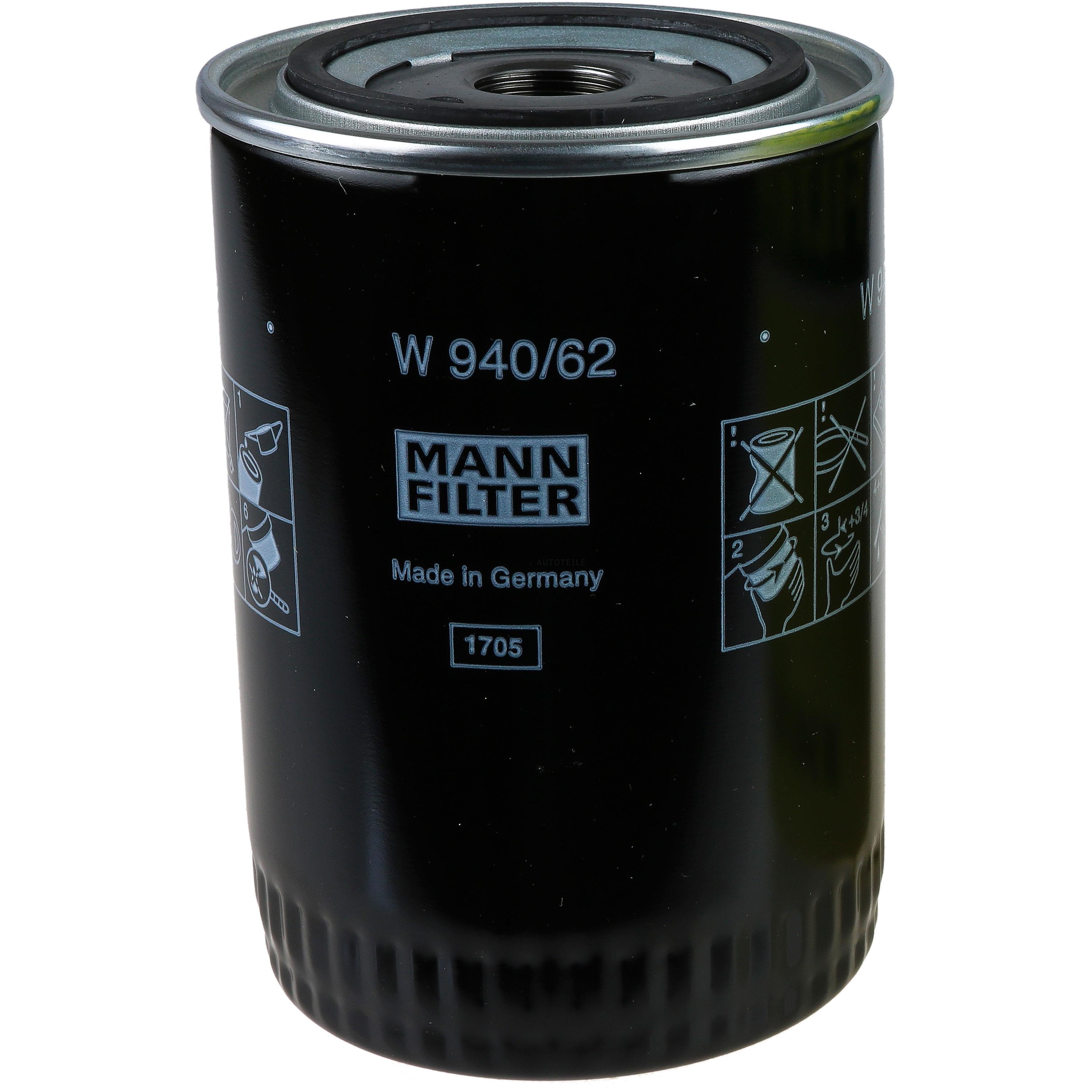 MANN-FILTER Ölfilter Oelfilter W 940/62 Oil Filter
