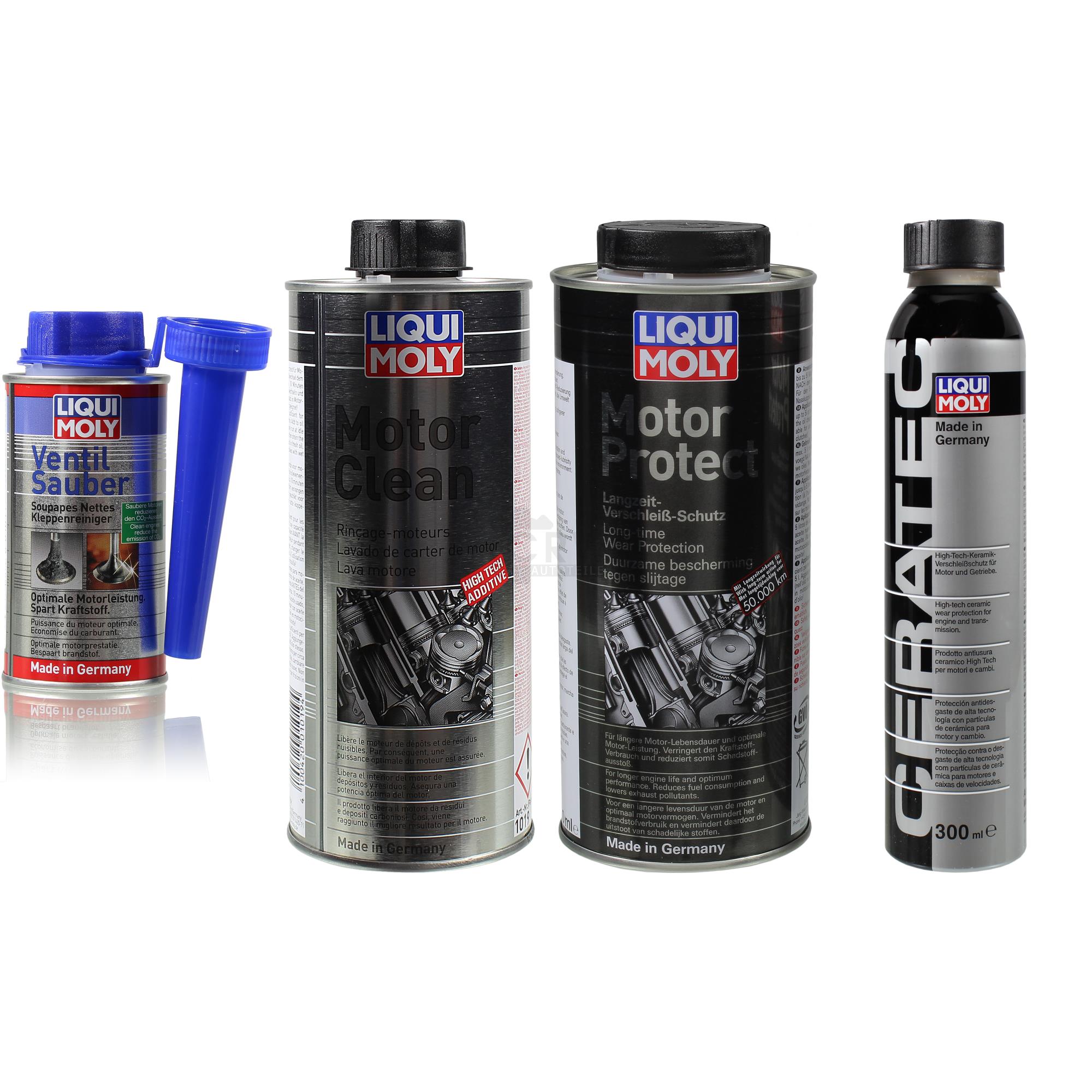 LIQUI MOLY Ventil Sauber MotorClean MotorProtect und Cera Tec