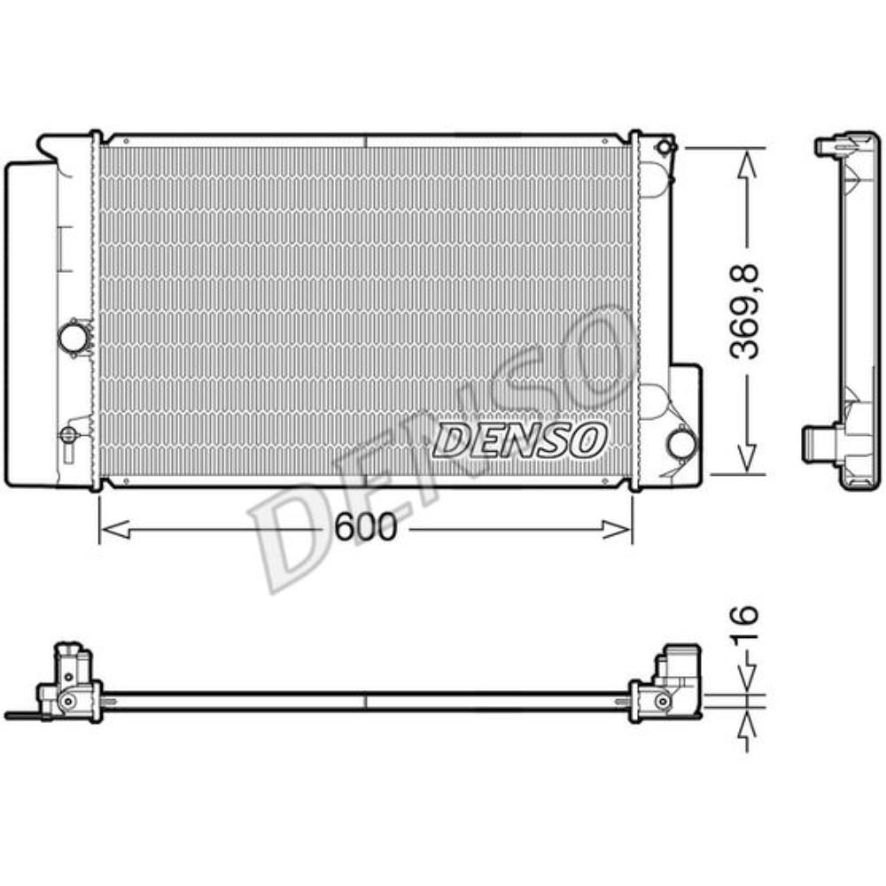 DENSO Kühler Wasserkühler Motorkühler für Toyota Auris _E15_ 1.6 1.4 _E18_ 1.3