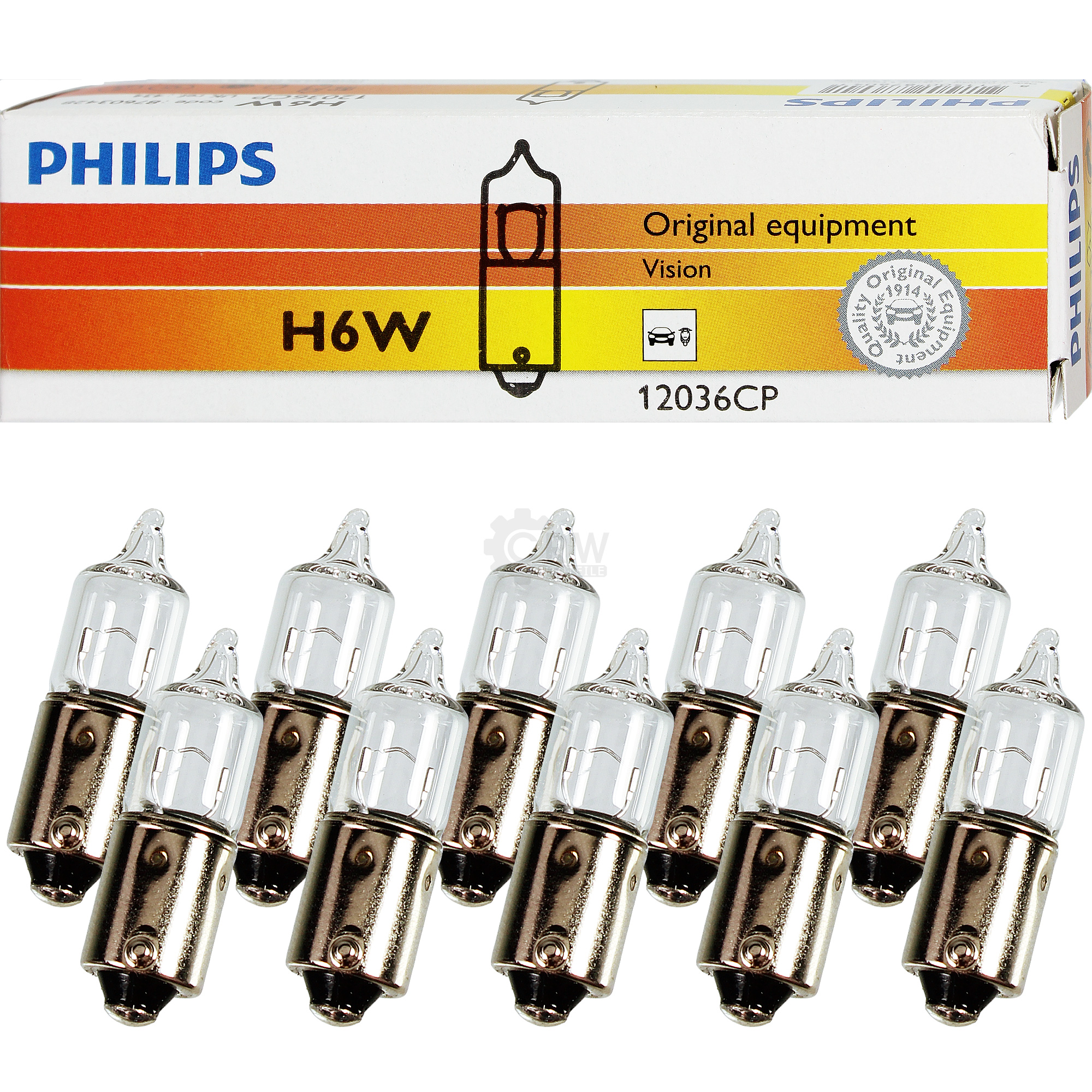 Philips Vision Set 10x H6W Lampe Birne