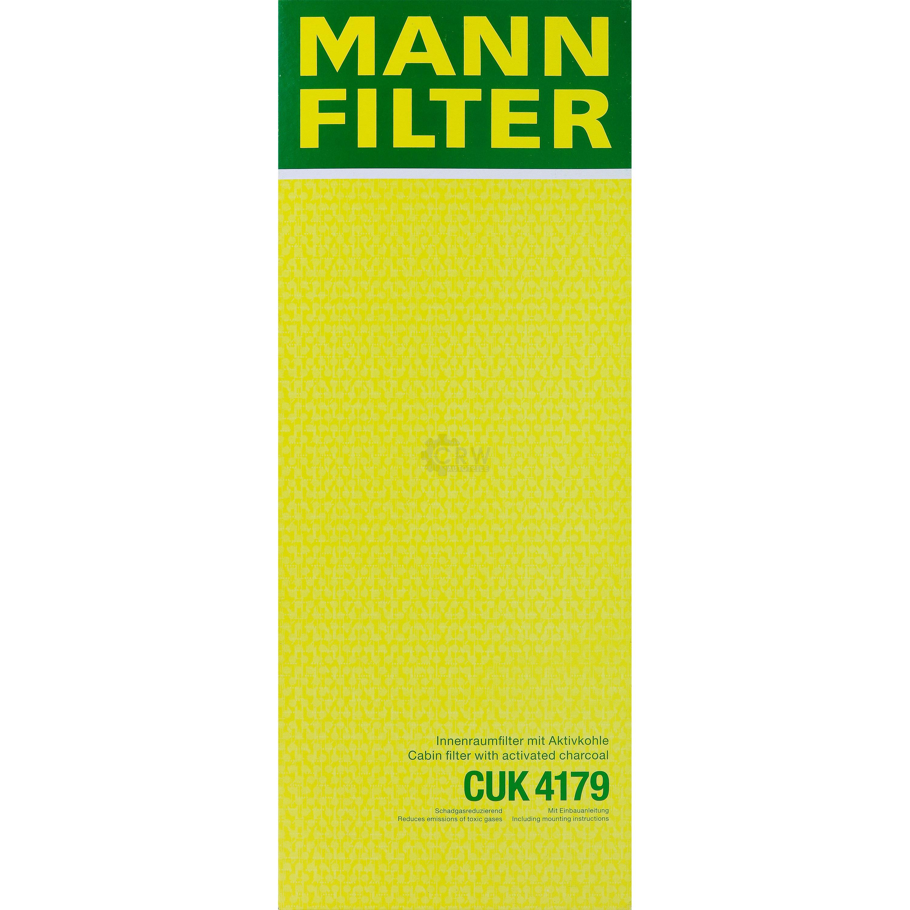 MANN-FILTER Innenraumfilter Pollenfilter Aktivkohle CUK 4179