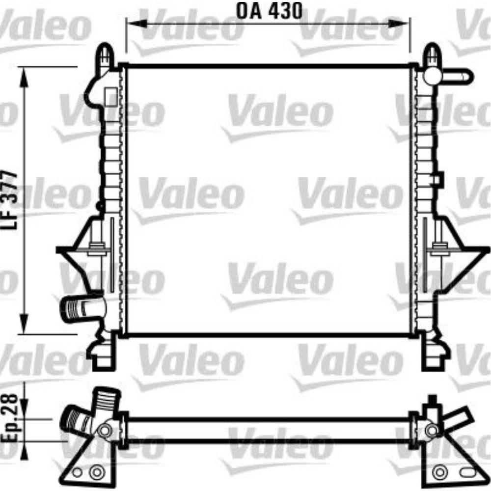 VALEO Wasserkühler Motorkühler Alu für Renault Twingo I C06_ 1.2 16V S06_