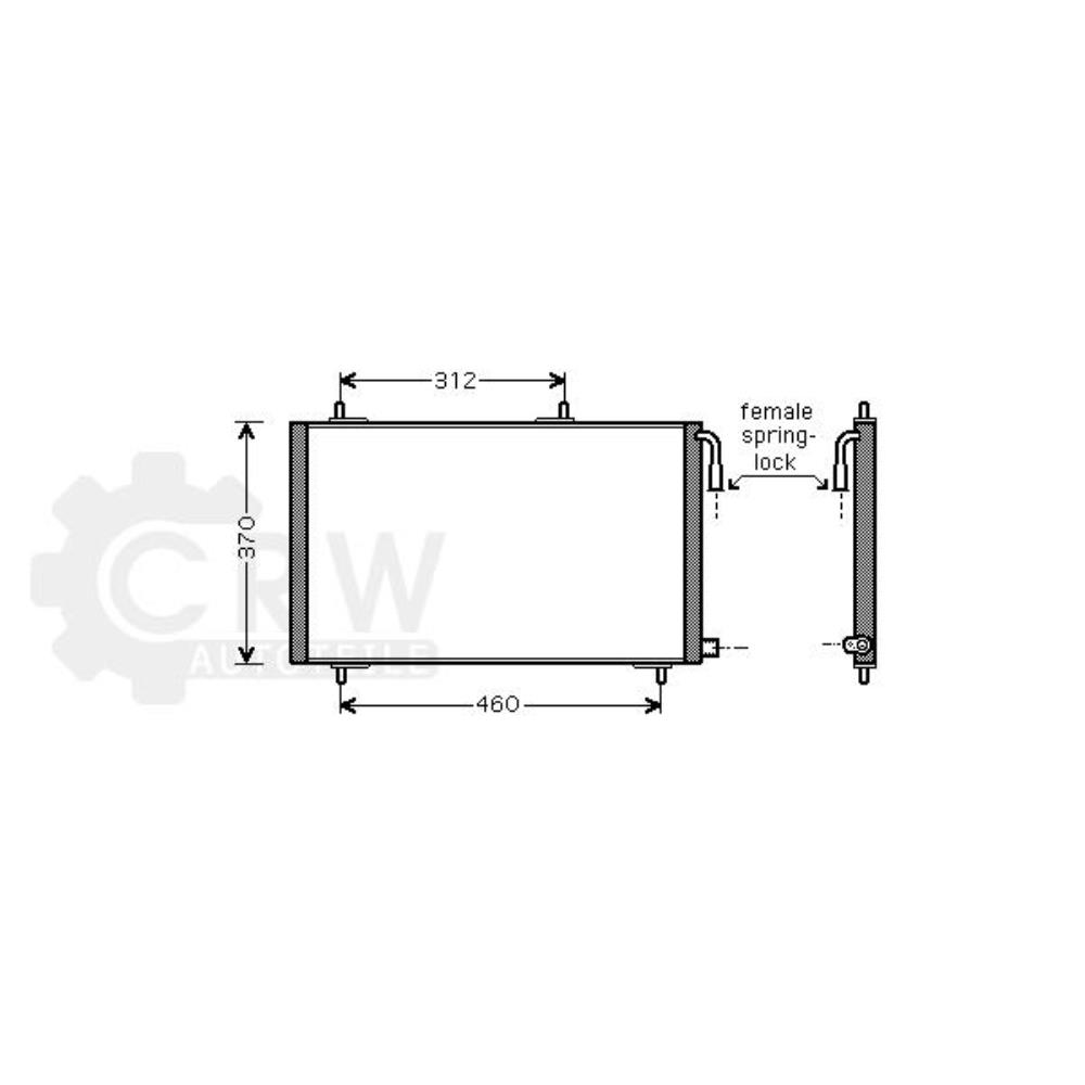 Kondensator Klimaanlage für Peugeot 206 CC 2D Schrägheck 2A/C SW 2E/K T3E