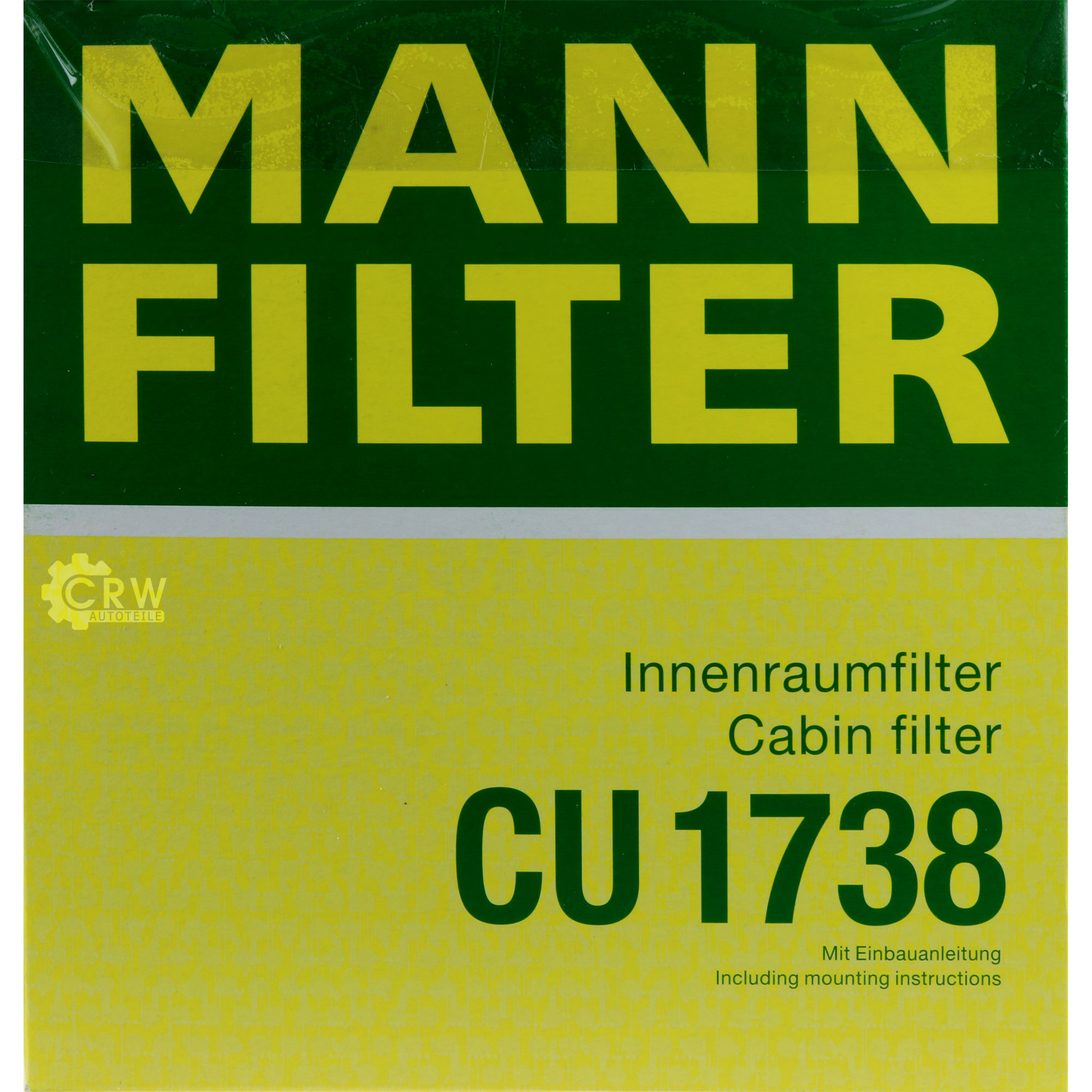 MANN-FILTER Innenraumfilter Pollenfilter CU 1738