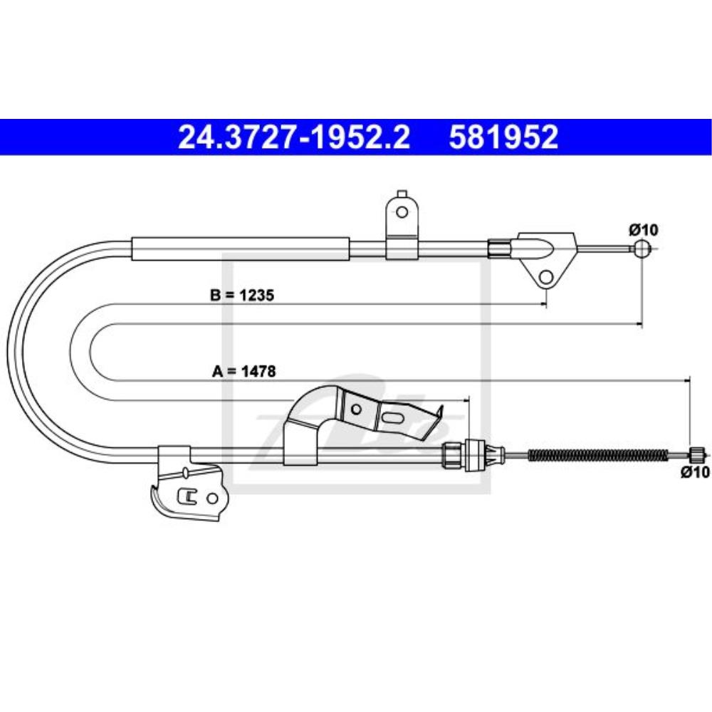 ATE 24.3727-1952.2 Seilzug, Feststellbremse