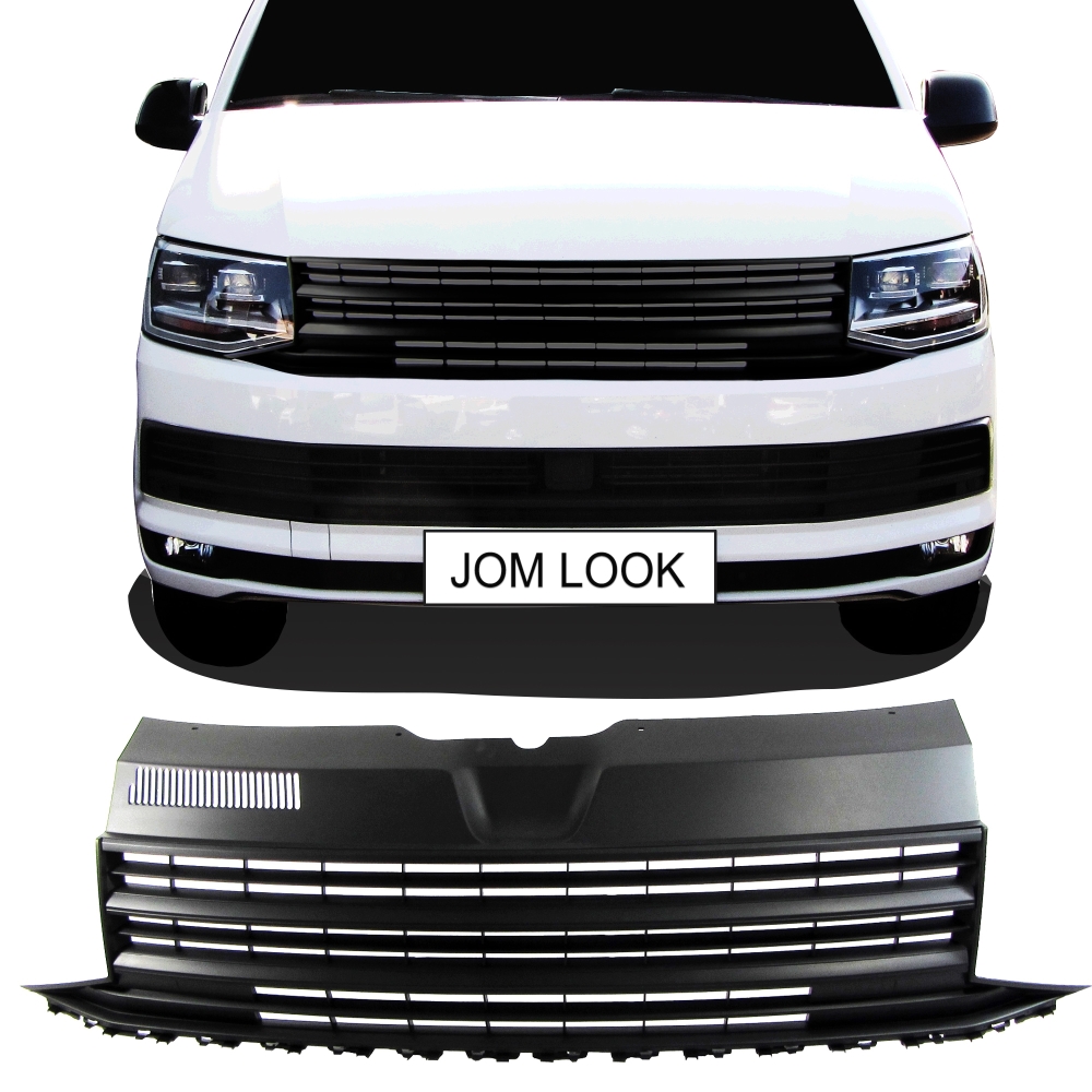 JOM Kühlergrill Grill Frontgrill passend für VW T6 2015-2019 schwarz ohne