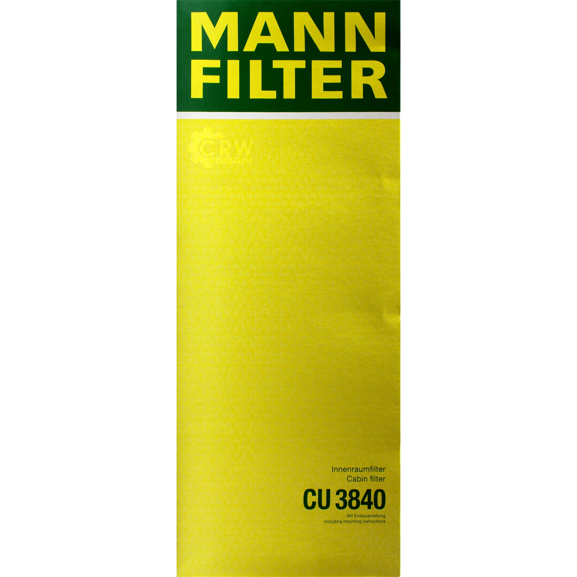 MANN-FILTER Innenraumfilter Pollenfilter CU 3840