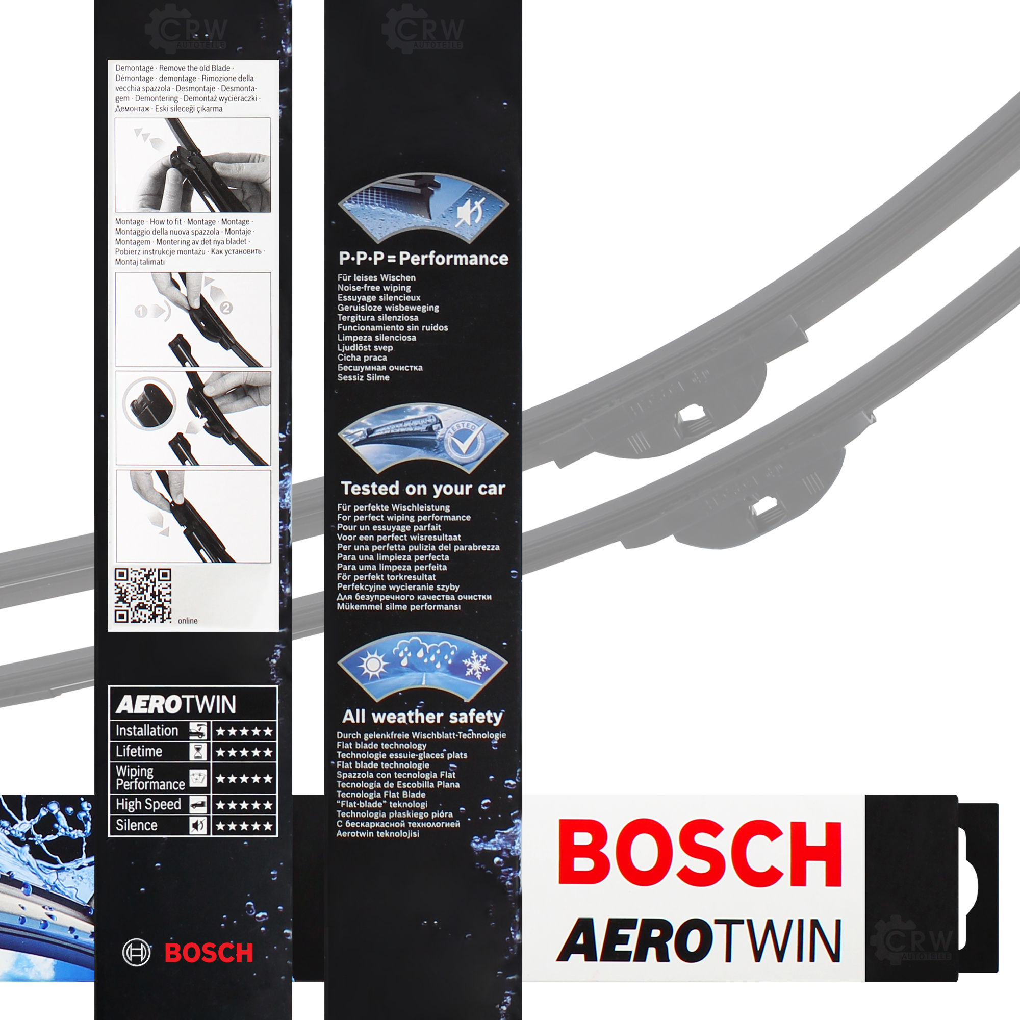 Scheibenwischer Wischblatt 3397118933 550mm/550mm AeroTwin SET BOSCH A933S