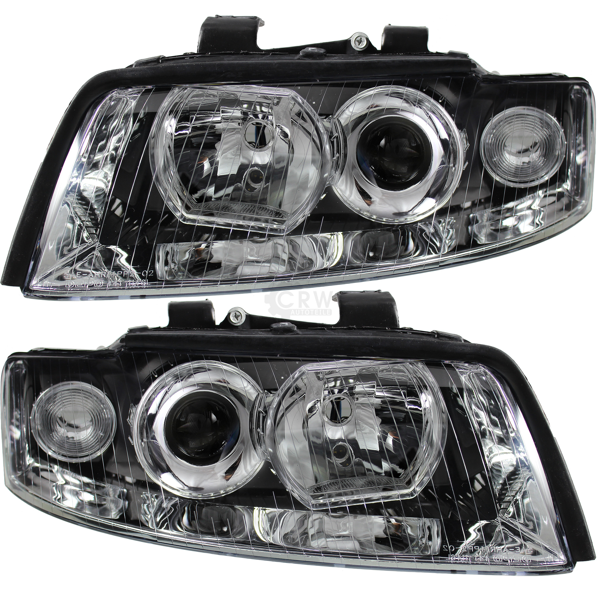 Scheinwerfer Set für Audi A4(8E) Bj. 11/00-10/0 H7+H7 Frontscheinwerfer