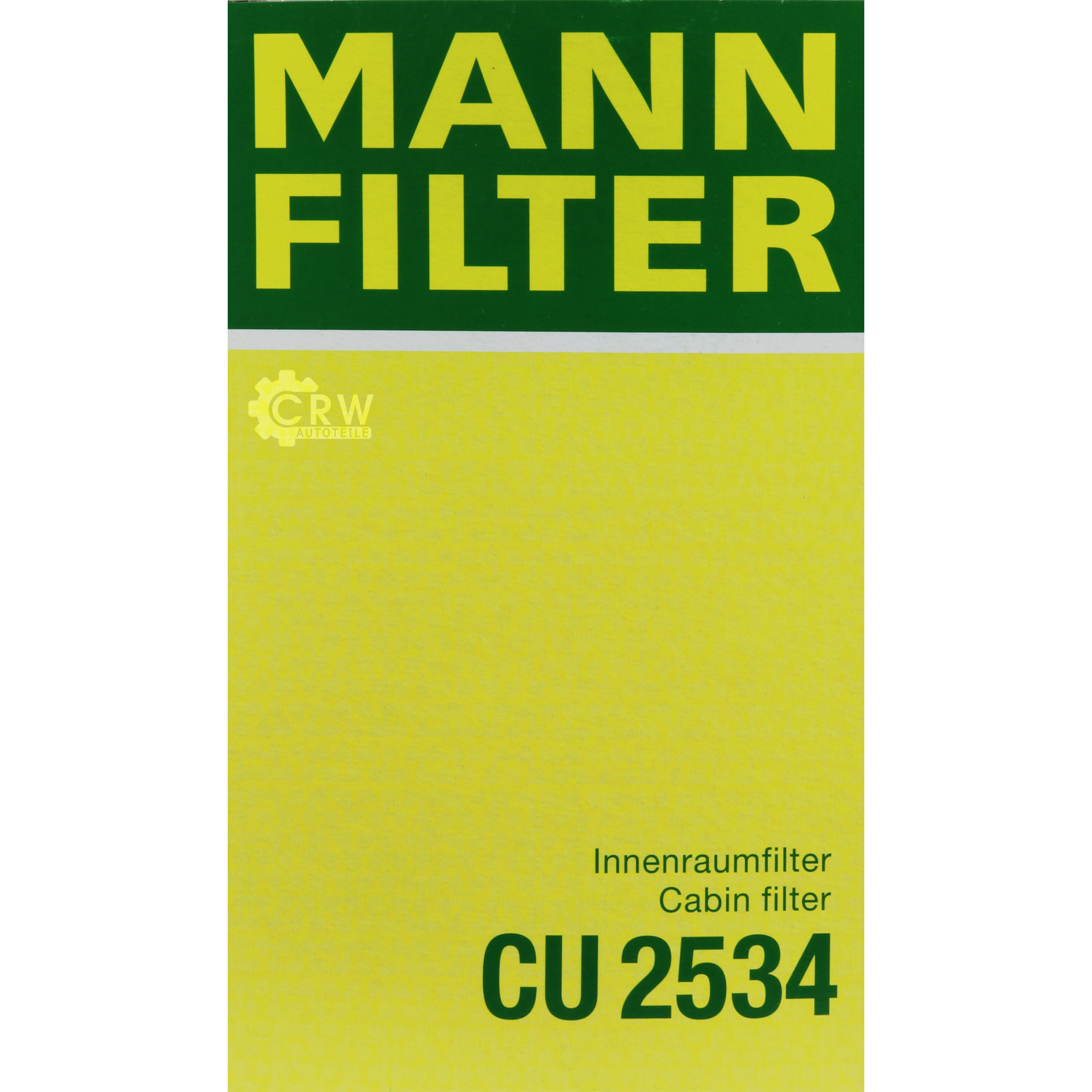 MANN-FILTER Filter Innenraumluft Pollenfilter Innenraumfilter CU 2534