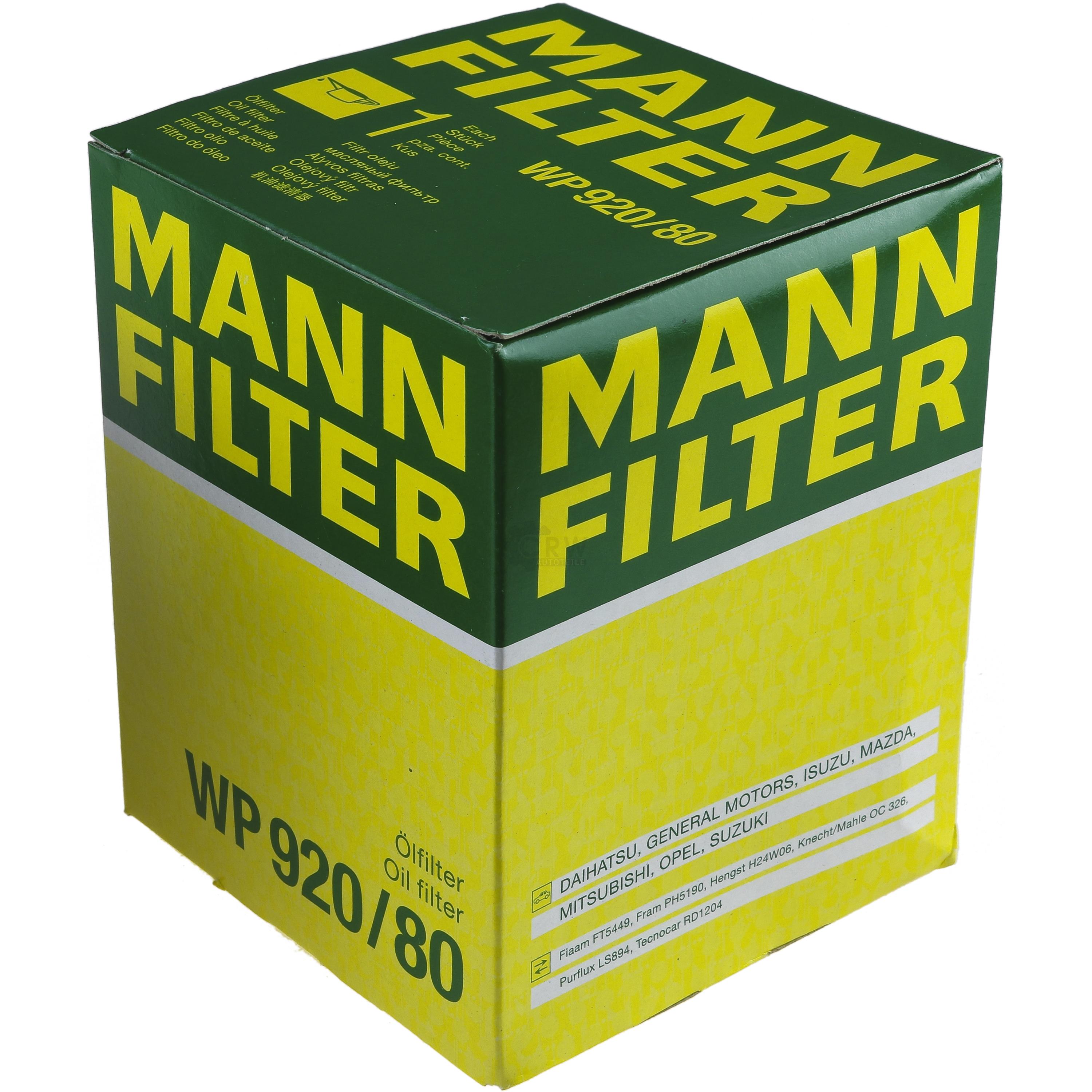 MANN-FILTER Ölfilter WP 920/80 Oil Filter