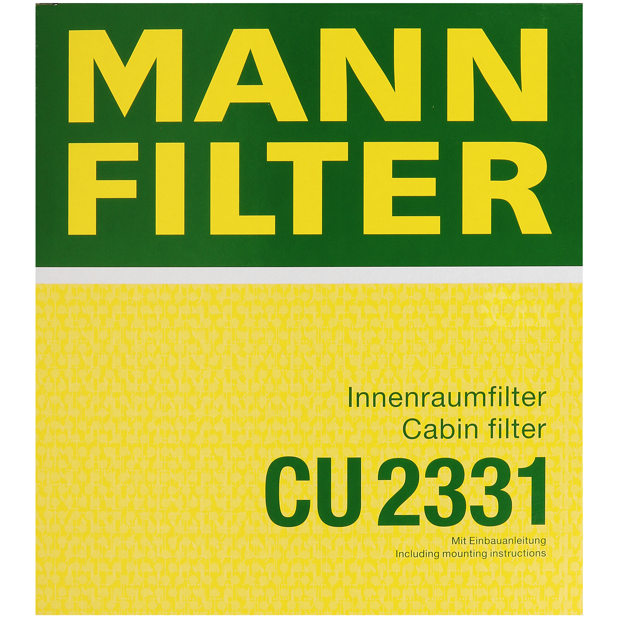 MANN-FILTER Innenraumfilter Pollenfilter CU 2331
