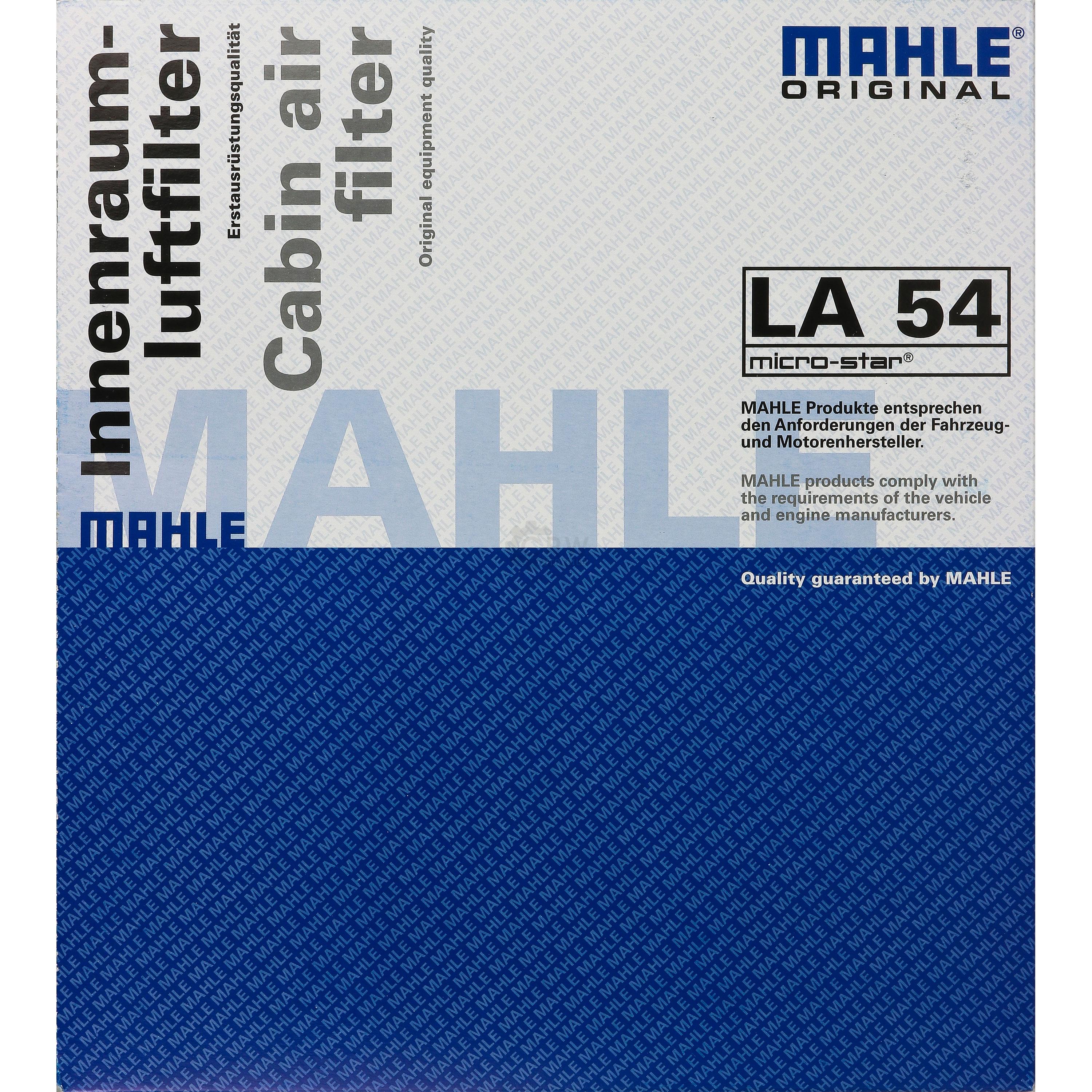 MAHLE / KNECHT Innenraumfilter Innenraumluft Pollenfilter LA 54