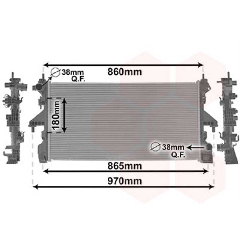 VAN WEZEL Wasserkühler Motorkühler Kühlrippen gelötet für Peugeot Boxer Bus