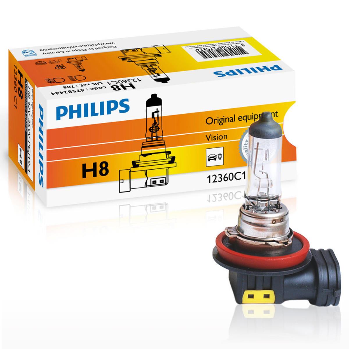 Philips Standard H8 12V 35W Sockel PGJ19-1