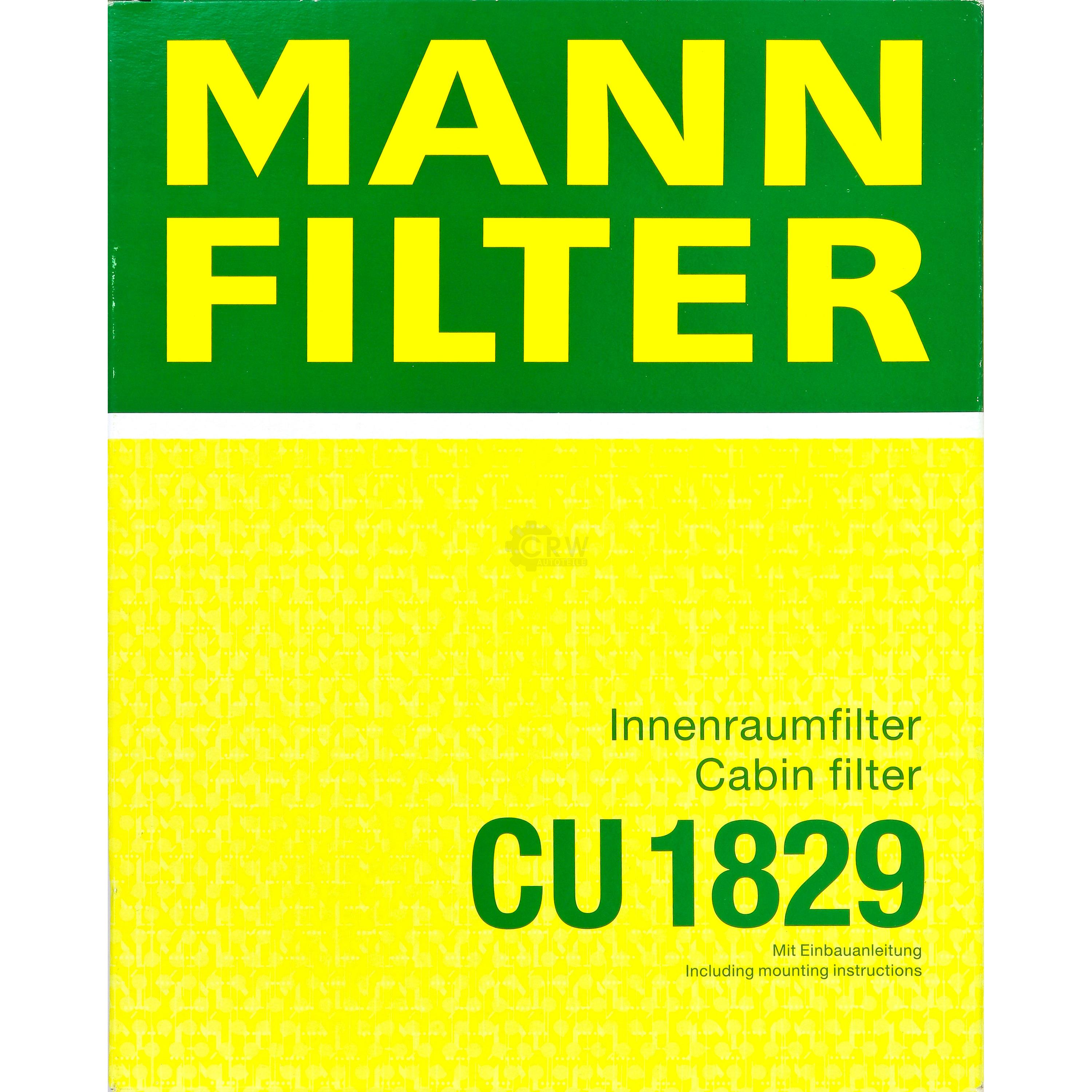 MANN-FILTER Innenraumfilter Pollenfilter CU 1829