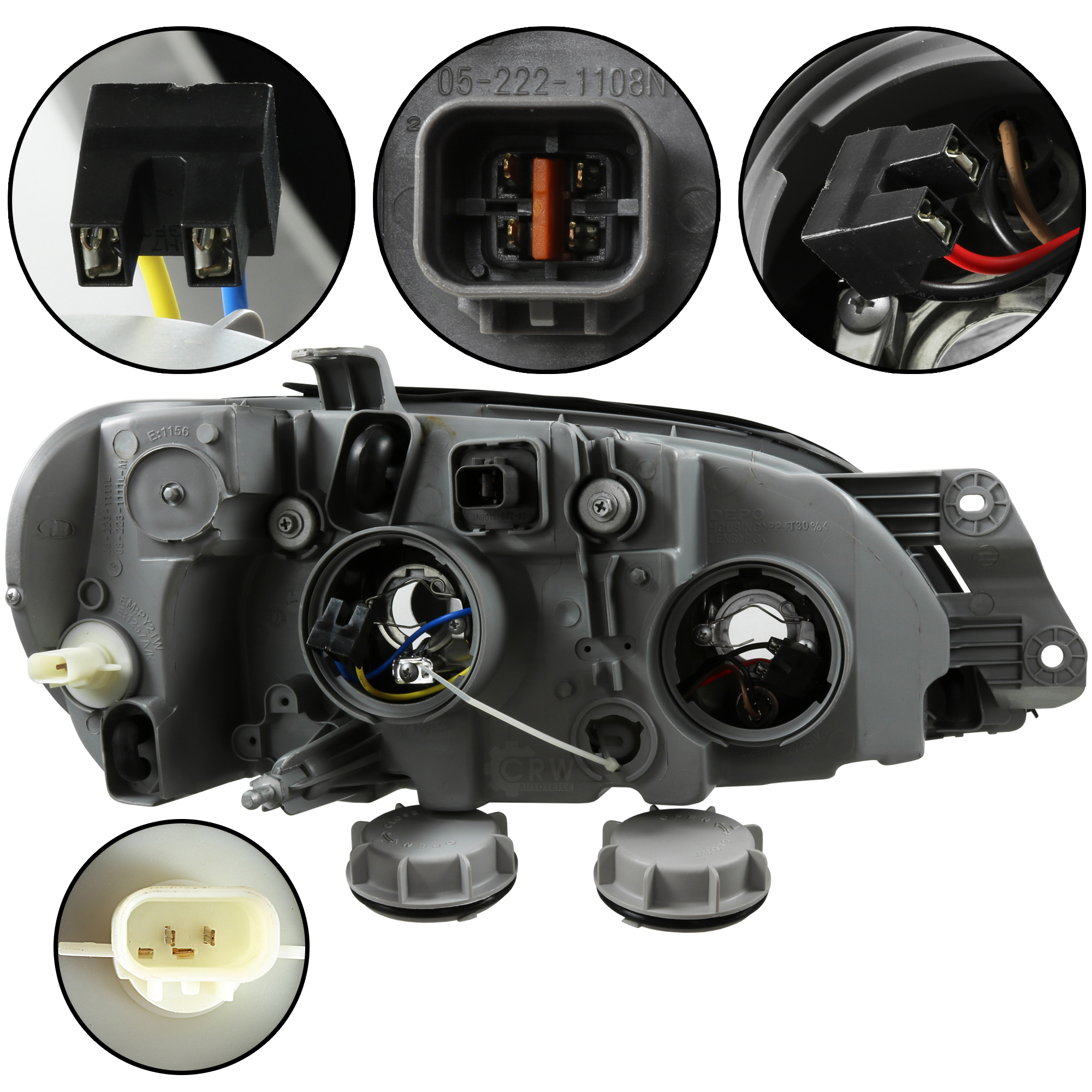 Halogen Scheinwerfer links für Kia CARNIVAL II (GQ) Bj. 10/01- H7/H7